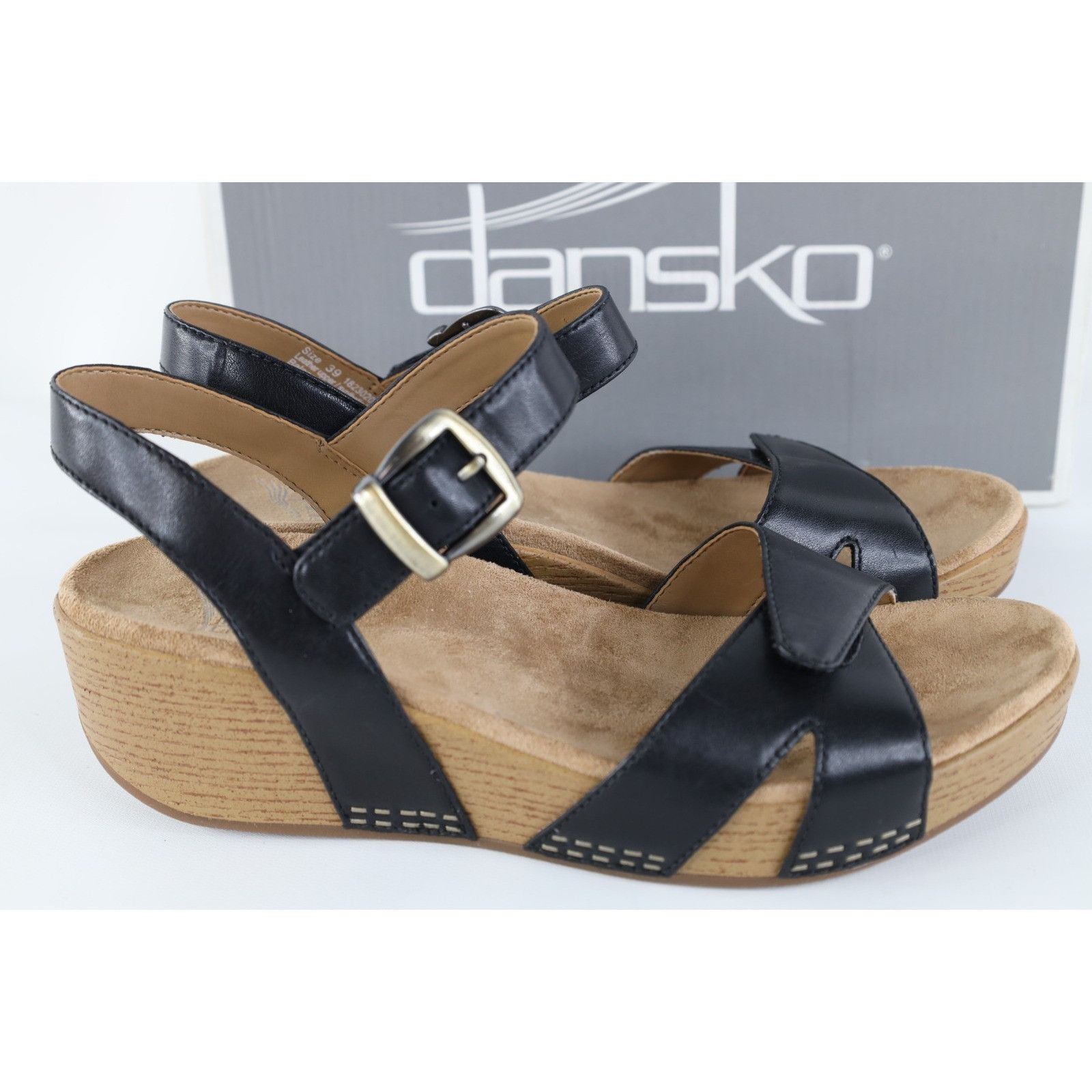 Dansko New Dansko Laurie Burnished Calf Leather Platform Sandals Size US 9 / IT 39 - 4 Thumbnail