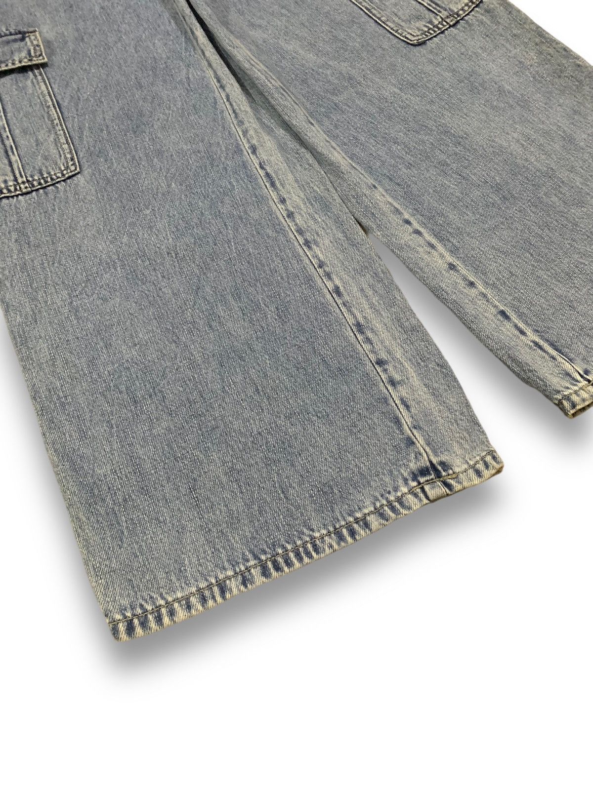 GU × Japanese Brand × Jun Takahashi Vintage Japanese Brand GU Baggy Fatigue Cargo Jeans Size US 30 / EU 46 - 10 Thumbnail