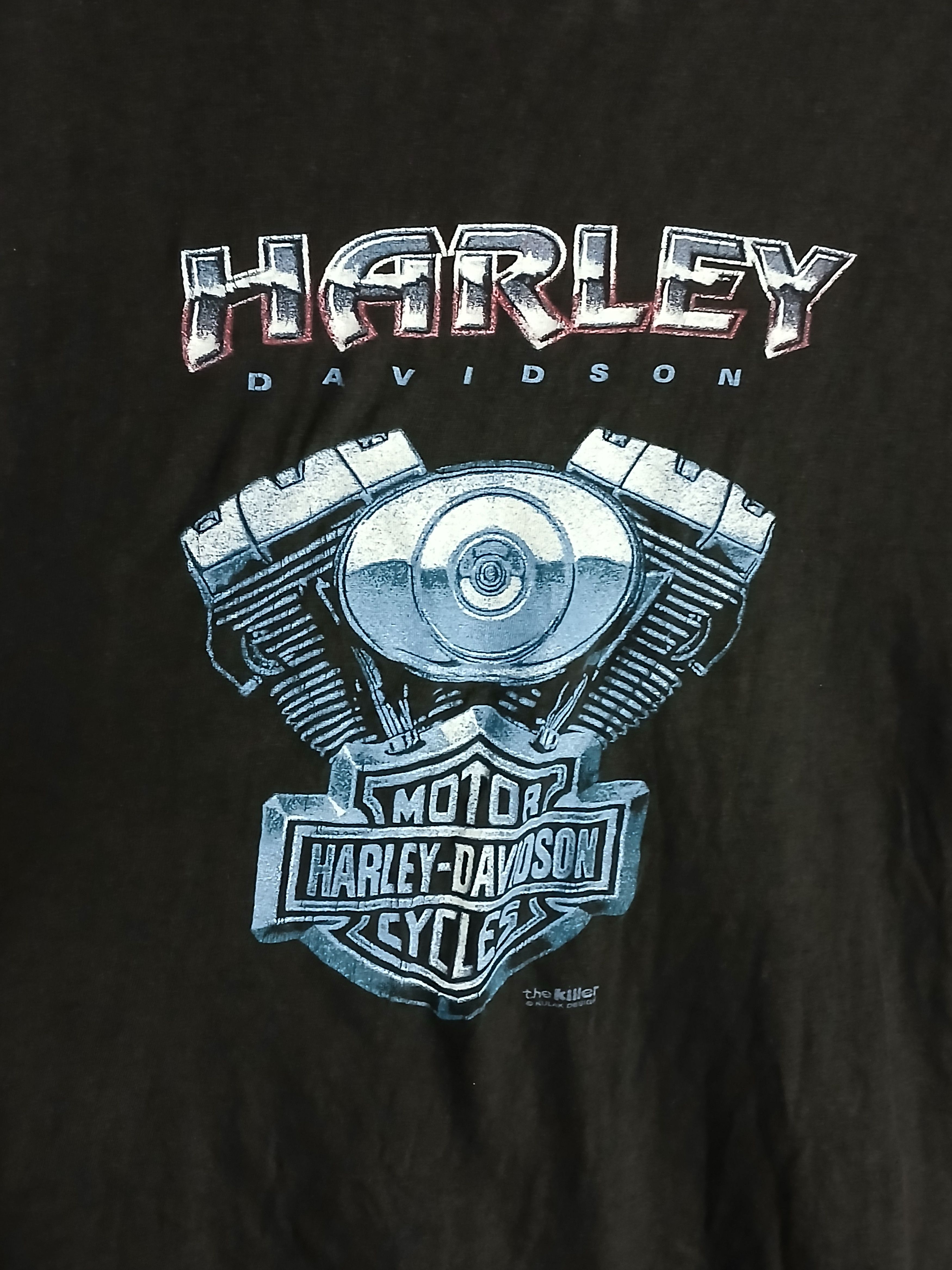 Harley Davidson × Vintage Vintage Harley Davidson Racing Moto T-Shirt Size US XL / EU 56 / 4 - 3 Thumbnail