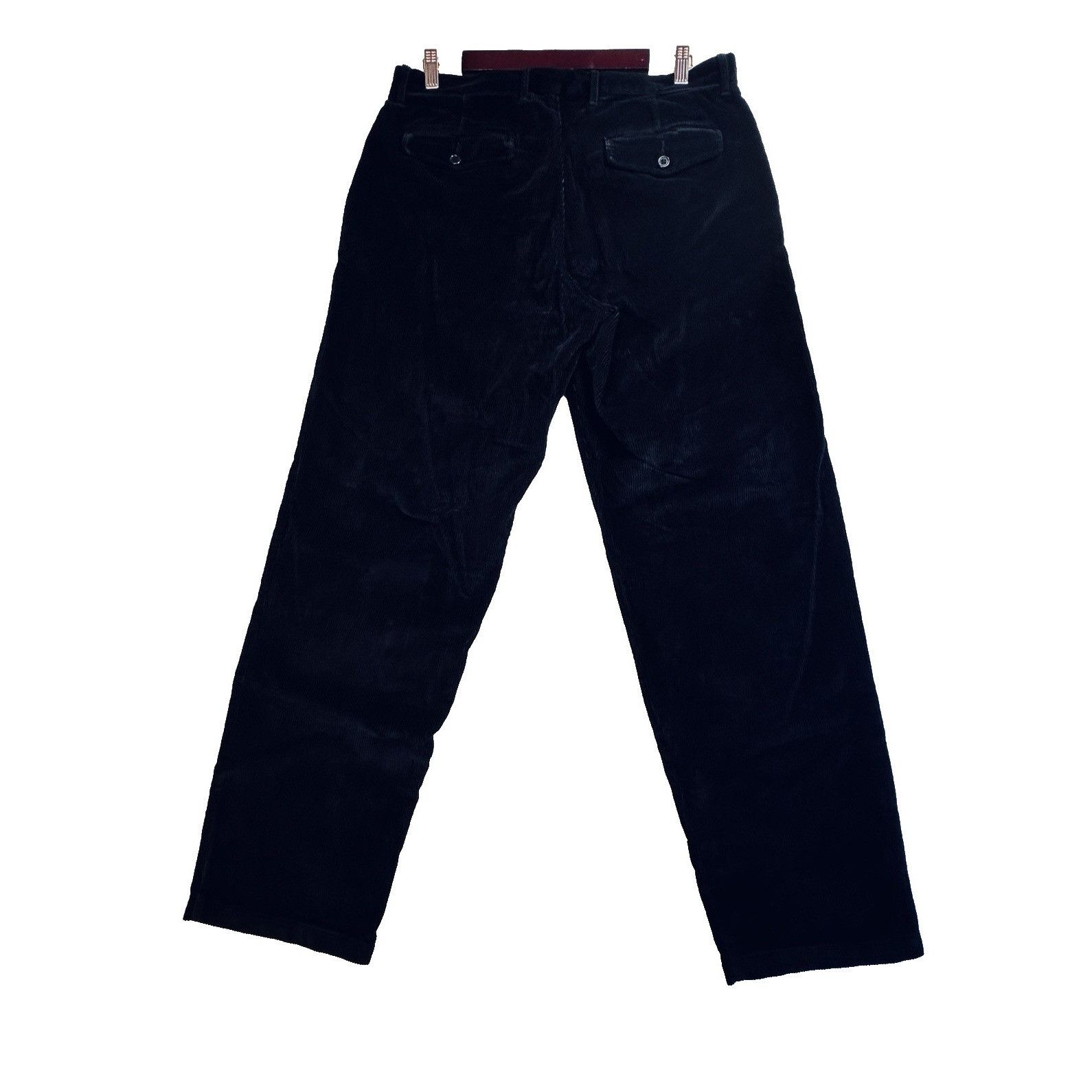J.Crew J.CREW Classic Corduroy 10-Wale Straight Black Trouser 33x32 Size US 33 - 6 Thumbnail