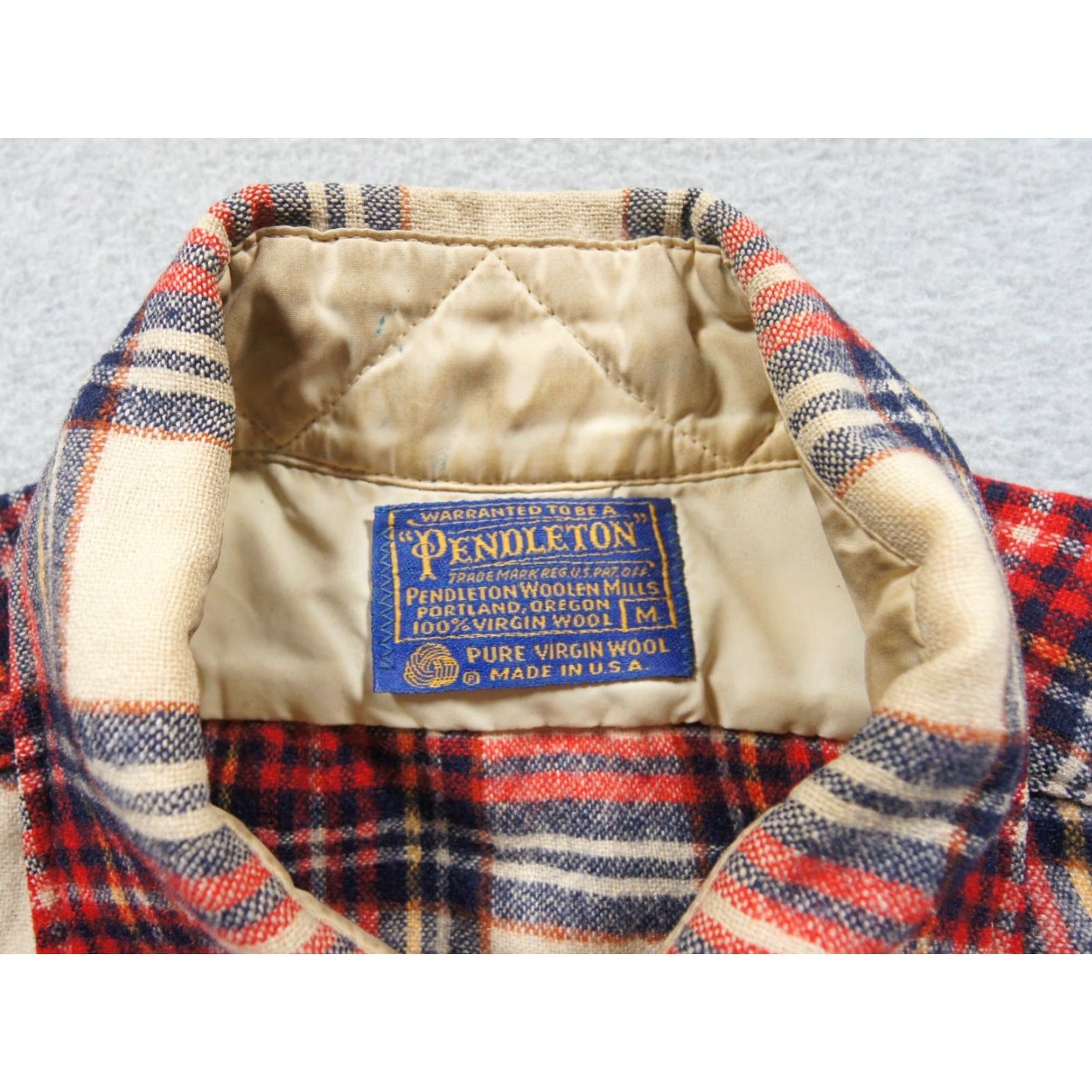 Pendleton VINTAGE Pendleton Shirt Button-Up Wool Flannel Mens Medium Red Plaid Outdoors Size US M / EU 48-50 / 2 - 6 Thumbnail