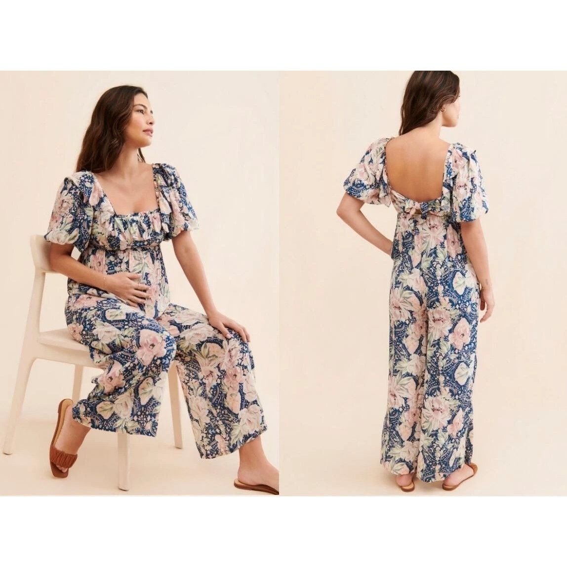 REVOLVE NEW Yumi Kim Stella Maternity Jumpsuit Floral Size XS Size 26" / US 2 / IT 38 - 1 Thumbnail