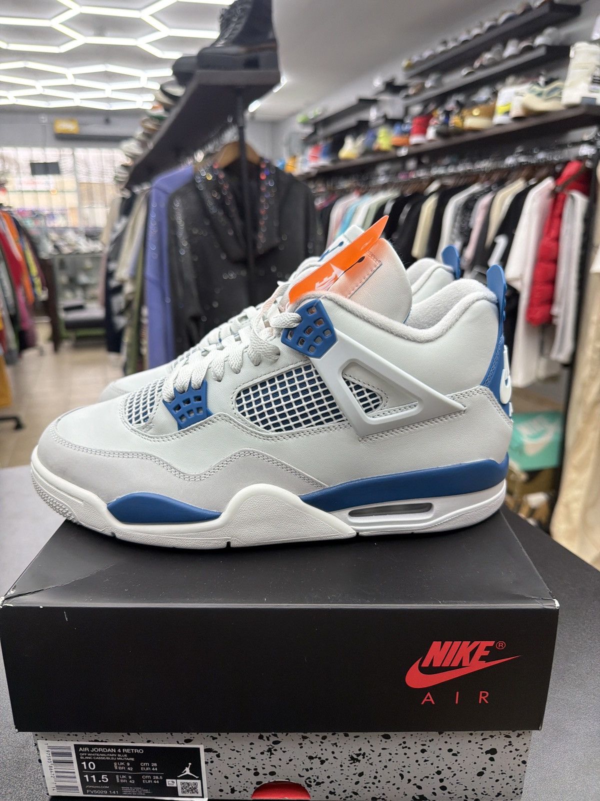 Jordan Brand Jordan 4 Military Blue Size-10 Brand New Quick Shipping Size US 10 / EU 43 - 5 Thumbnail