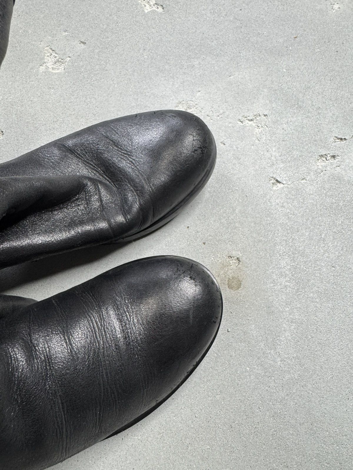 Leather × Prada AUTH LUXURY PRADA BOOTS 3W5356 Black SOFT B DEER SKIN Size US 9 / IT 39 - 3 Thumbnail
