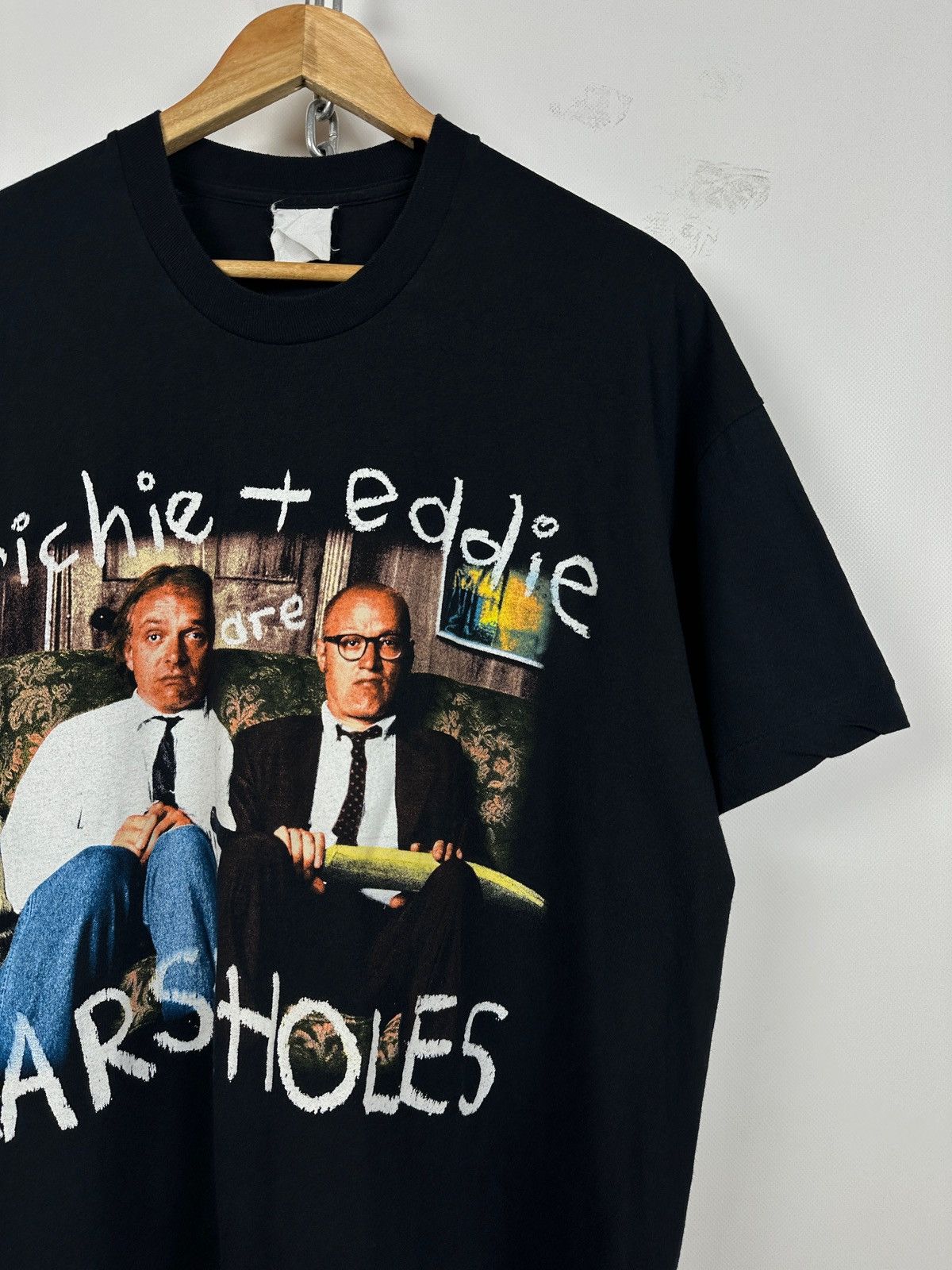 Vintage Vintage Richie + Eddie Are Arseholes Bottom Live T-Shirt Size US XL / EU 56 / 4 - 5 Thumbnail