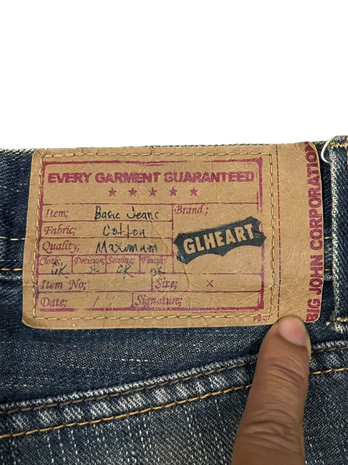 Big John Vintage Big John x GL Heart Bootcut Mud Wash Distroyed Jeans Size US 30 / EU 46 - 11 Thumbnail