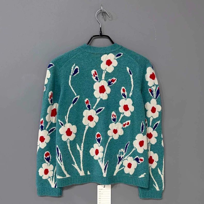 Chanel Chanel Floral Pattern Cashmere Cardigan -2505 Size L / US 10 / IT 46 - 3 Thumbnail
