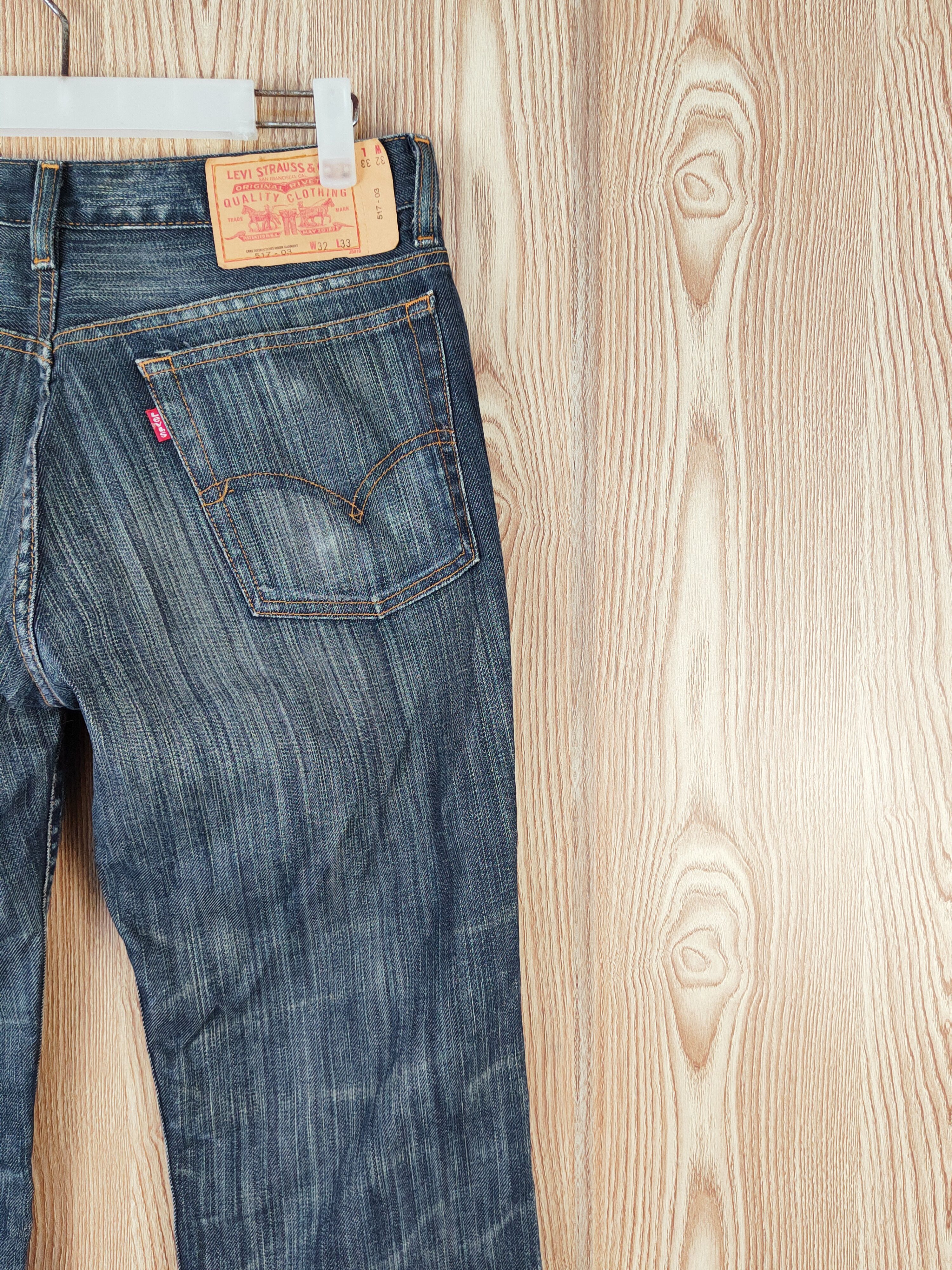 Levi's 517 Levi's Dark Blue Distressed Ripped Jeans #W489 Size US 32 / EU 48 - 11 Thumbnail
