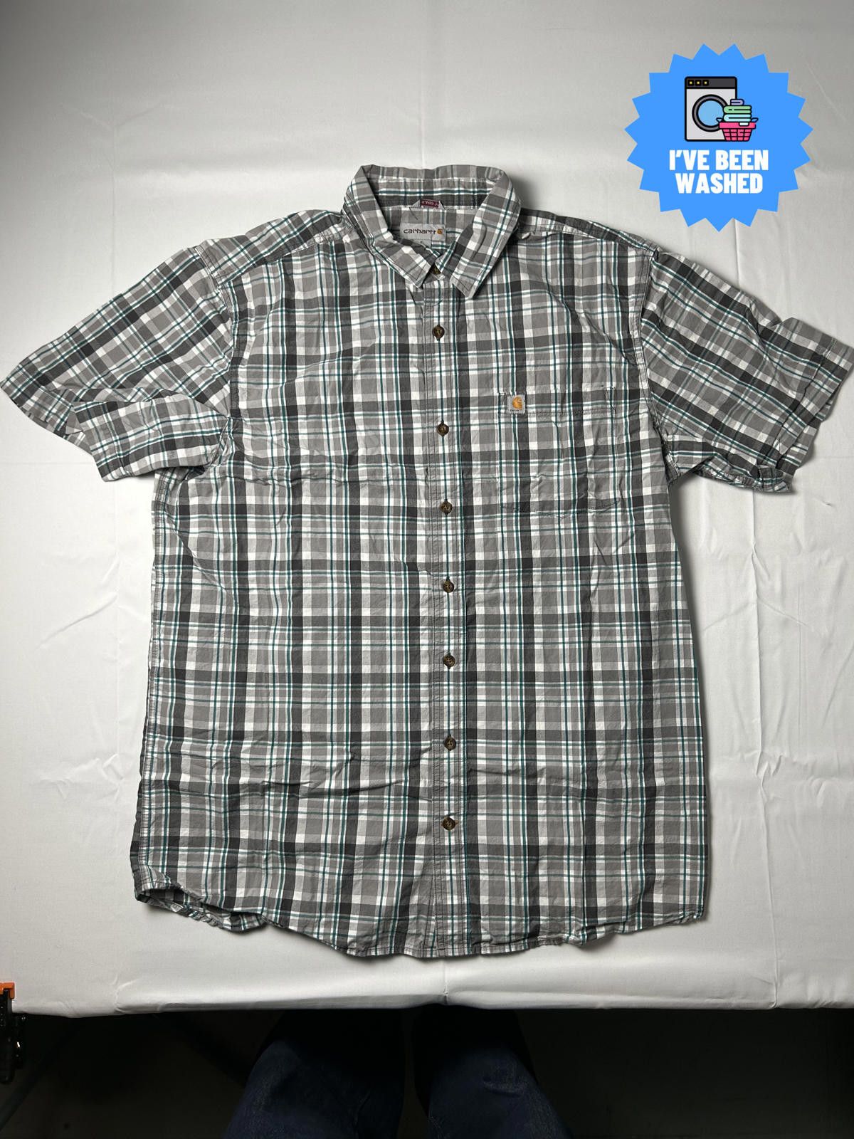 Carhartt Carhartt Pocket Shirt Heavyweight Overshirt Workwear Plaid Size US XL / EU 56 / 4 - 1 Thumbnail