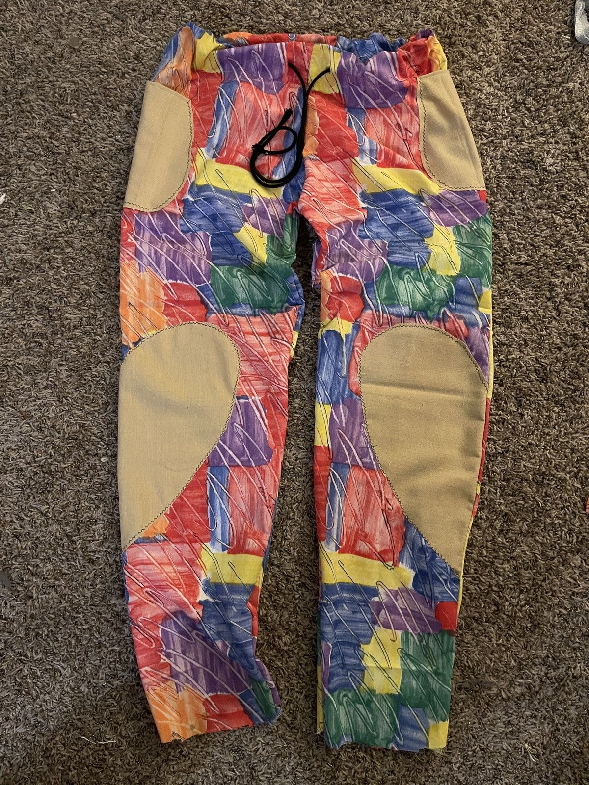 Handmade Painted Love Sweatpants Size US 34 / EU 50 - 2 Thumbnail