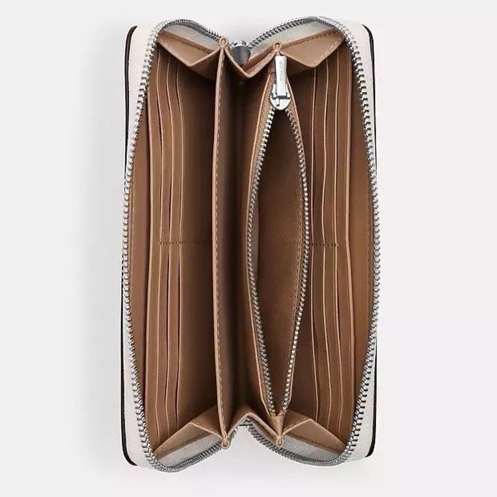 Coach NWT Coach Long Zip Around Phone Wallet Chalk Leather CR623 Size ONE SIZE - 4 Thumbnail