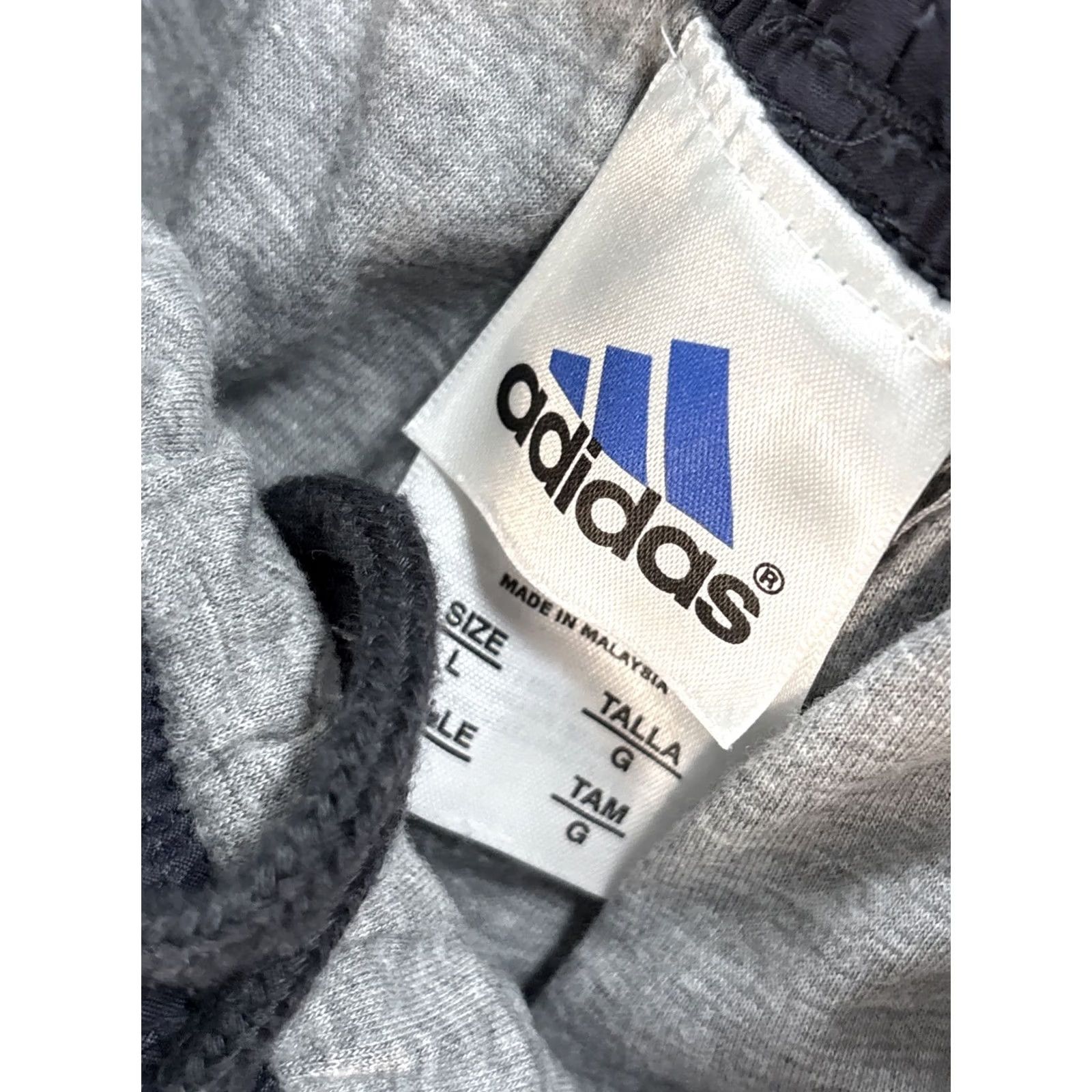 Adidas VINTAGE adidas Track Pants Mens Large Gray Warm Ups Stripe Y2K Baggy 00s Size US 33 - 5 Thumbnail