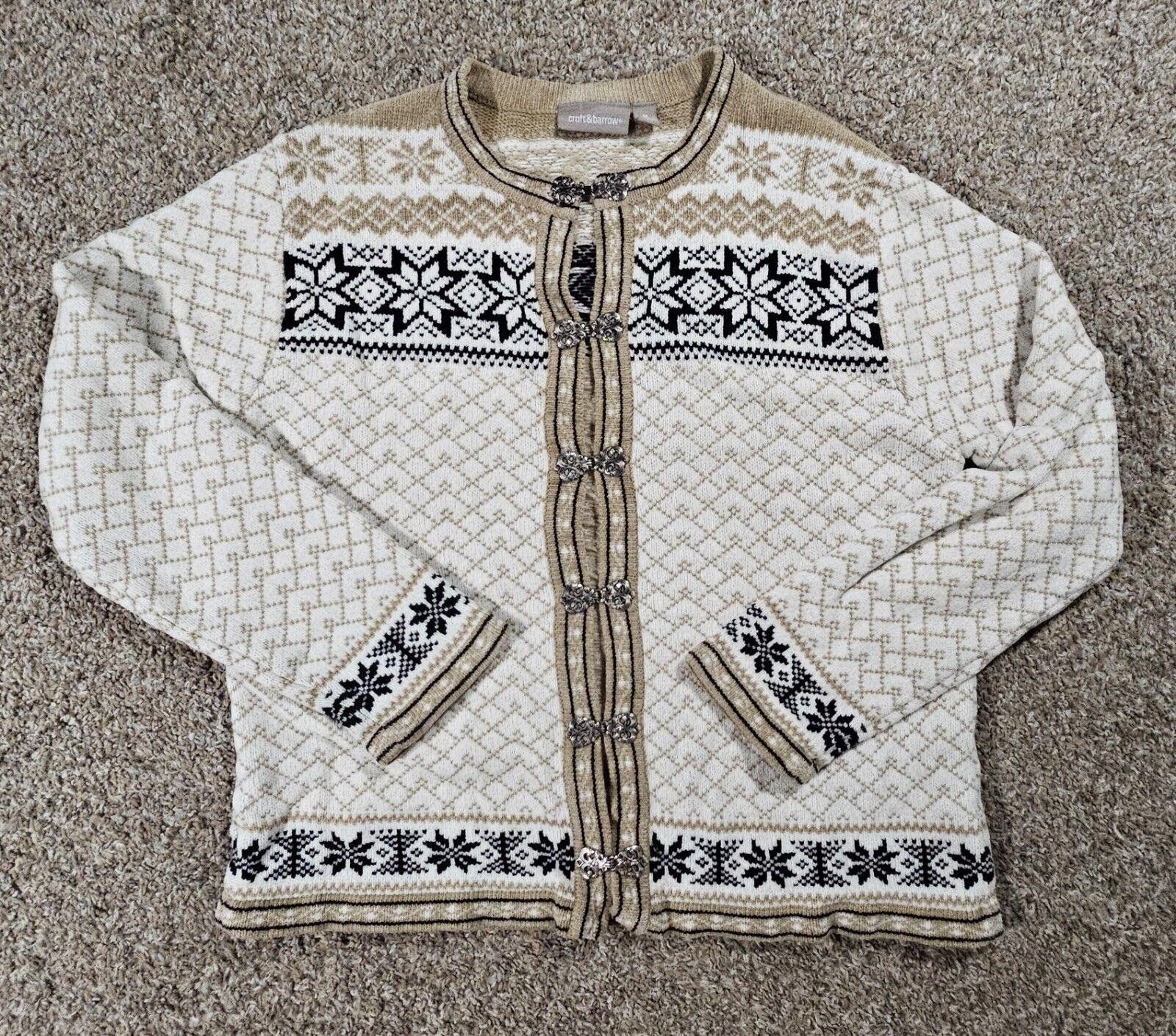 Croft & Barrow Croft Barrow Fair Isle Clasps Acrylic Sweater Cardigan M Size M / US 6-8 / IT 42-44 - 1 Thumbnail
