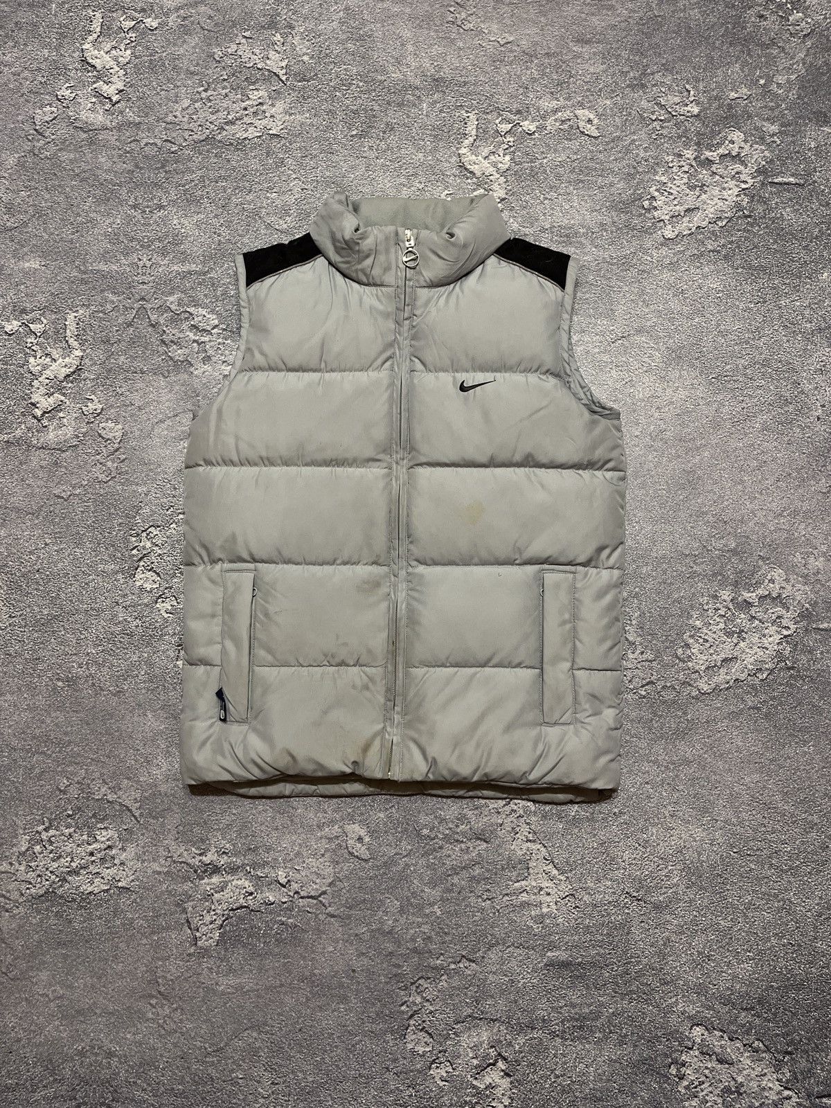 Nike × Vintage Vintage Nike Y2K Down Puffer Vest Drill Black Size US XS / EU 42 / 0 - 2 Thumbnail