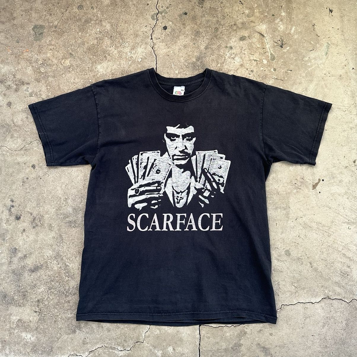 Band Tees Vintage 90s Scarface Tony Montana Face Bootleg T Shirt Size US M / EU 48-50 / 2 - 2 Thumbnail