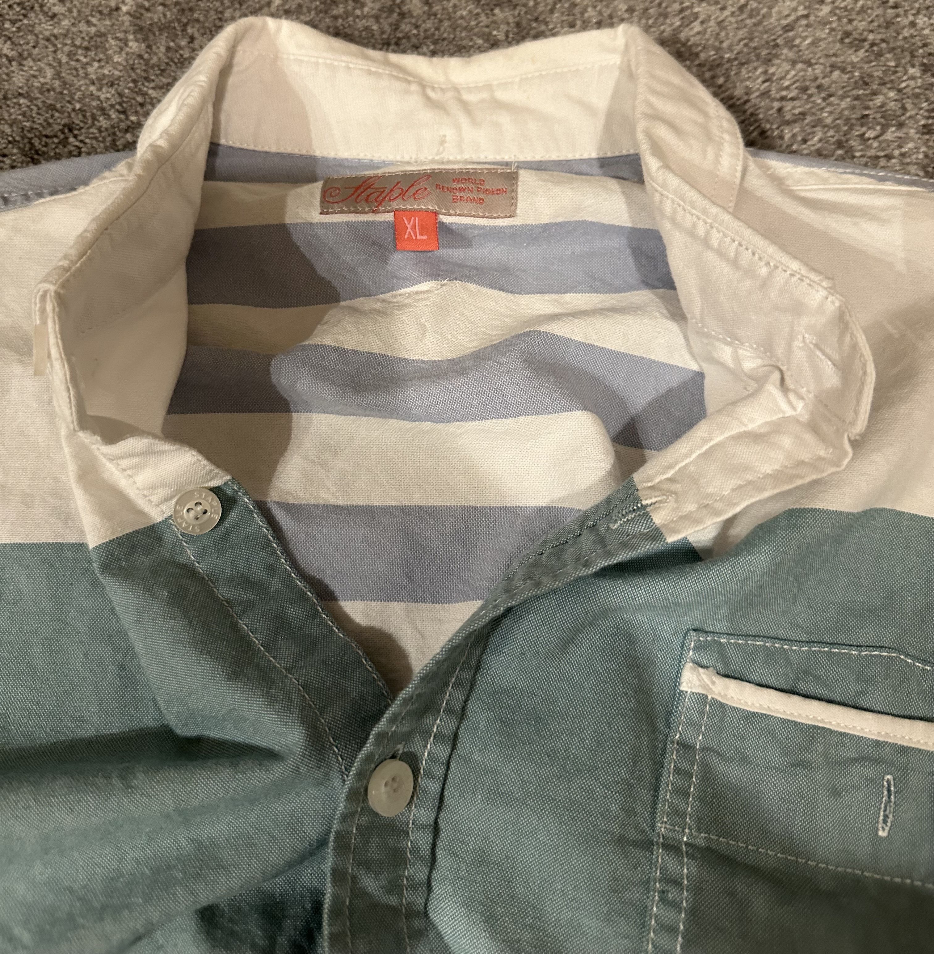 Staple Staple Pigeon Color Block Short Sleeve Button-Up Shirt Size US XL / EU 56 / 4 - 8 Thumbnail