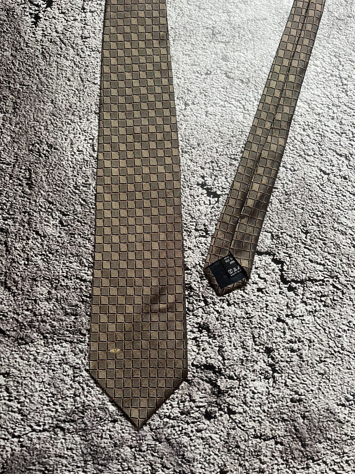 Valentino Valentino Silk Tie Grid Pattern Size ONE SIZE - 8 Thumbnail