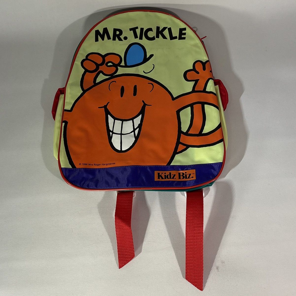 Vintage Vintage 90s Mr. Men Mr. Tickle Kidz Biz Youth Backpack Size ONE SIZE - 2 Thumbnail