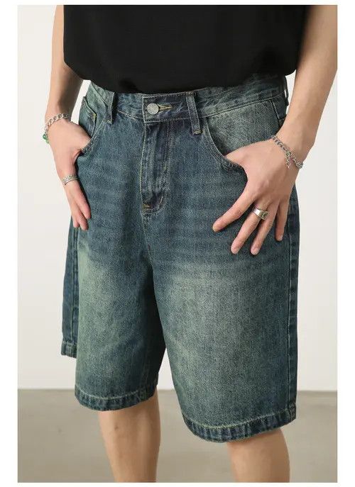 Japanese Brand × Jean Men's loose and versatile casual denim shorts Size US 31 - 3 Thumbnail