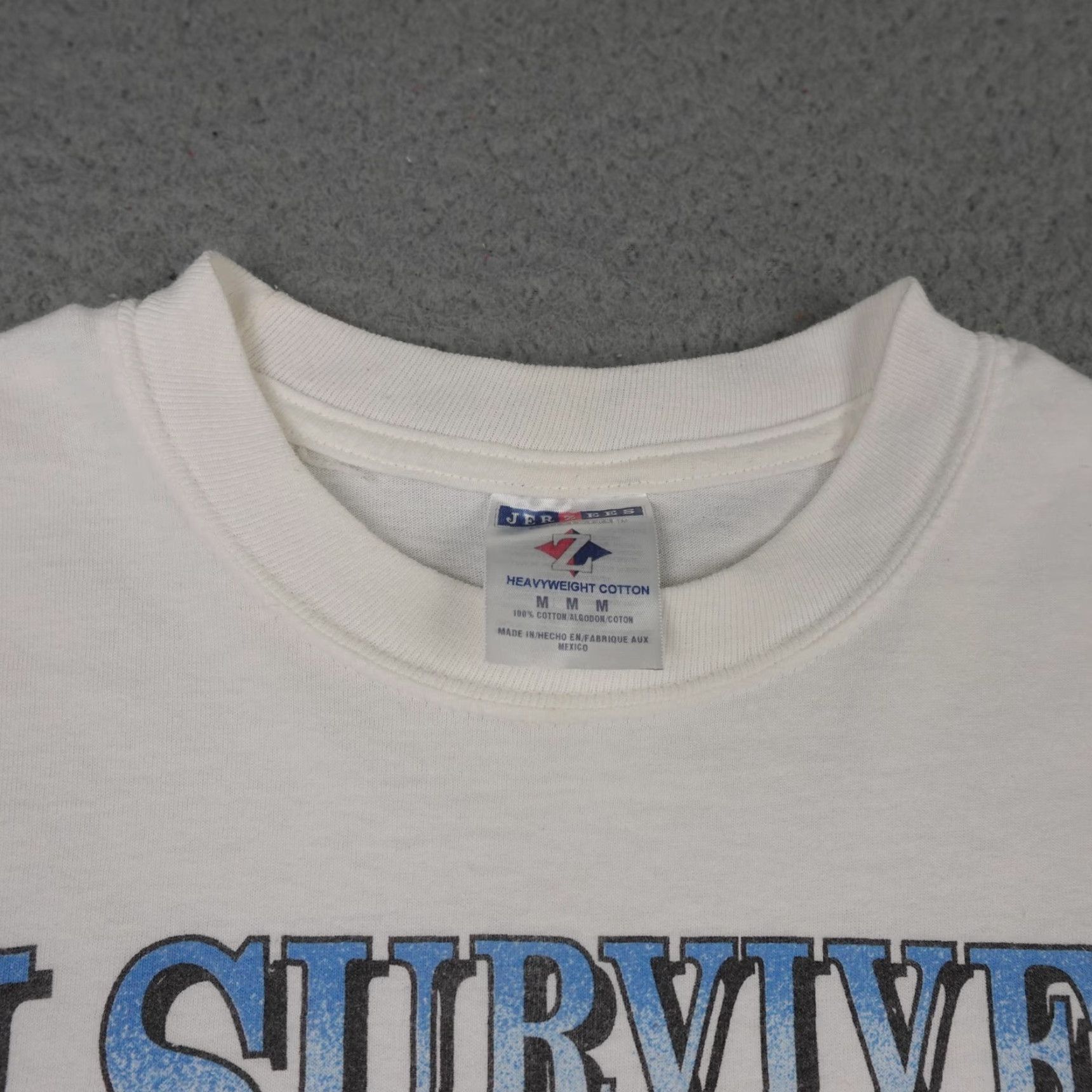Jerzees VINTAGE Jerzees Shirt Mens M White 2004 I Survived Hurricane Ivan Souvenir 00s Beach Florida Novelty Event Mens Size US M / EU 48-50 / 2 - 5 Thumbnail