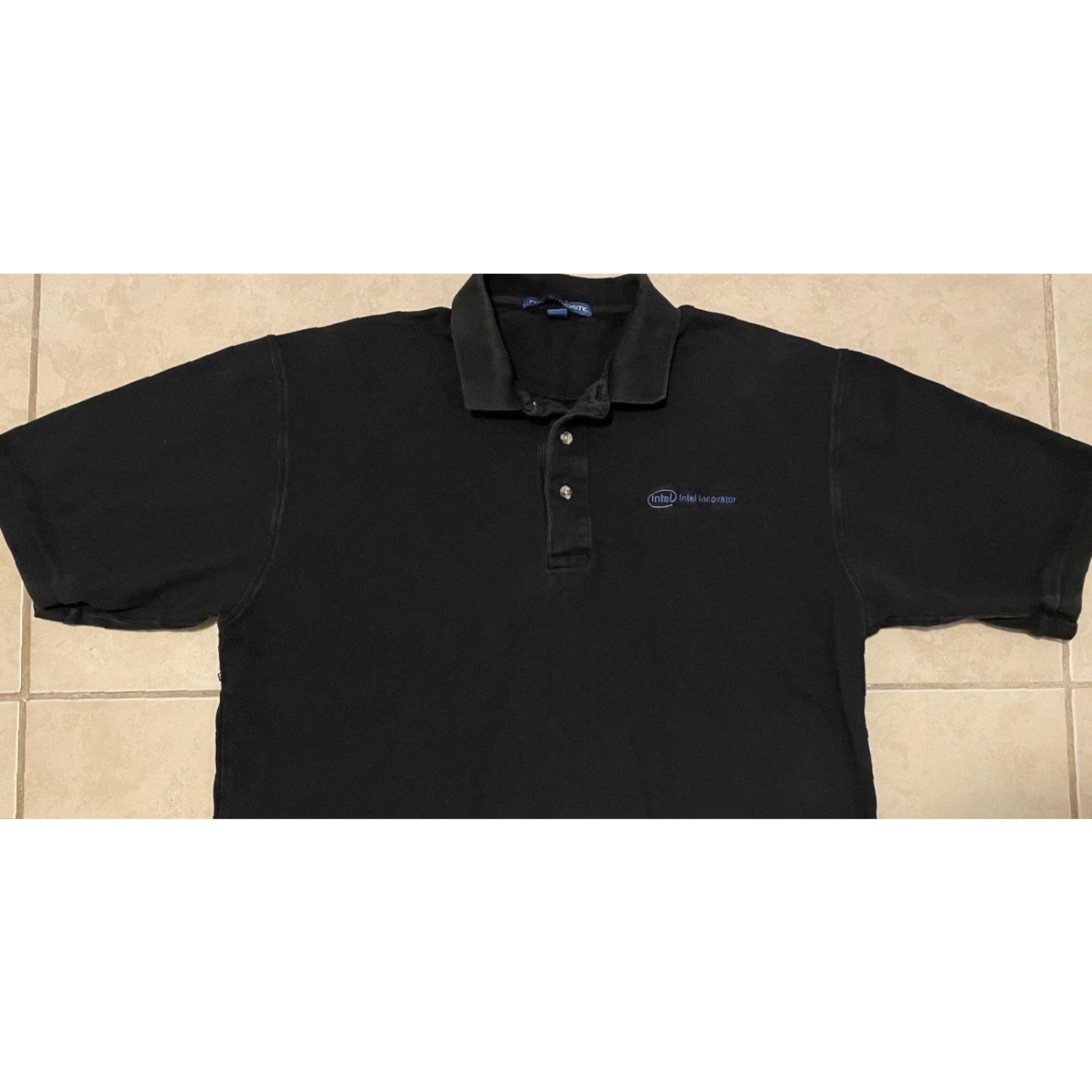 Vintage VINTAGE Microsoft Polo Shirt XL Black Crew Neck Short Sleeve Cotton T-Shirt 80s 90s Grunge Retro Promo HP Intel i960 USA Music Gaming Size US XL / EU 56 / 4 - 4 Thumbnail