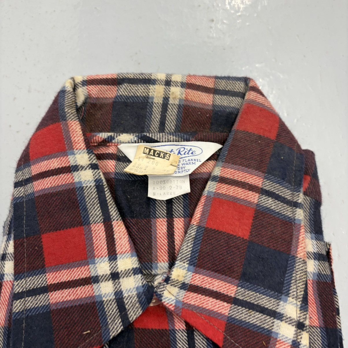 Other NOS Vintage 70s Prest-Rite Red Plaid Cotton Flannel Shirt Size US L / EU 52-54 / 3 - 3 Thumbnail