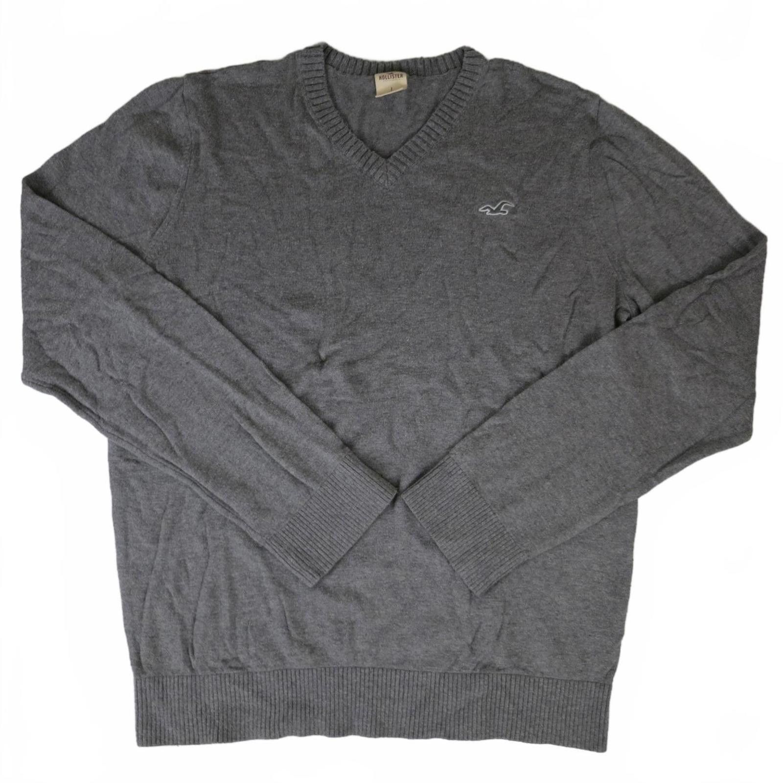 Hollister Men's Large Hollister Gray V-Neck Sweater Size US L / EU 52-54 / 3 - 1 Thumbnail