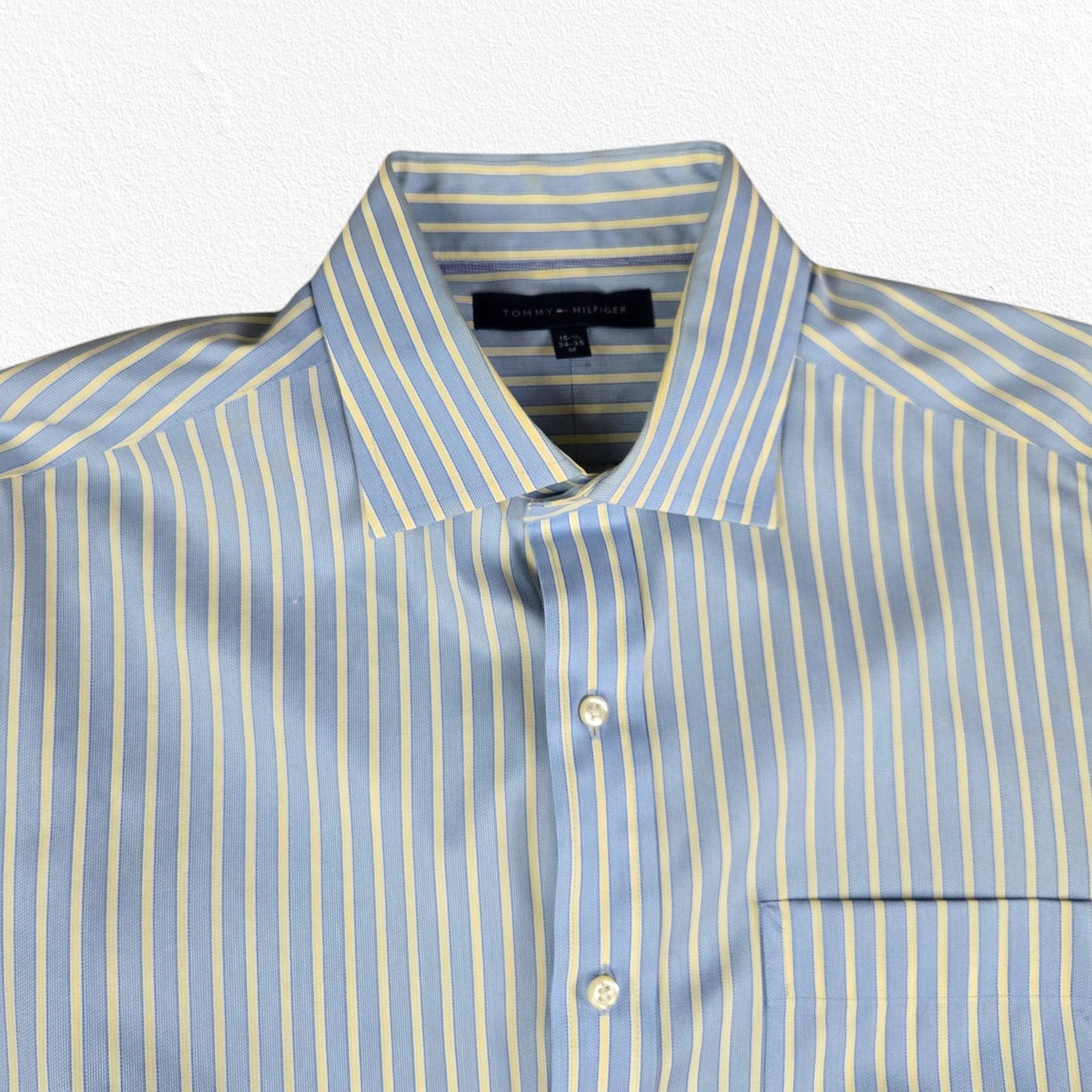 Tommy Hilfiger Tommy Hilfiger Blue Stripe Button Up Dress Shirt Size Medium Size US M / EU 48-50 / 2 - 3 Thumbnail