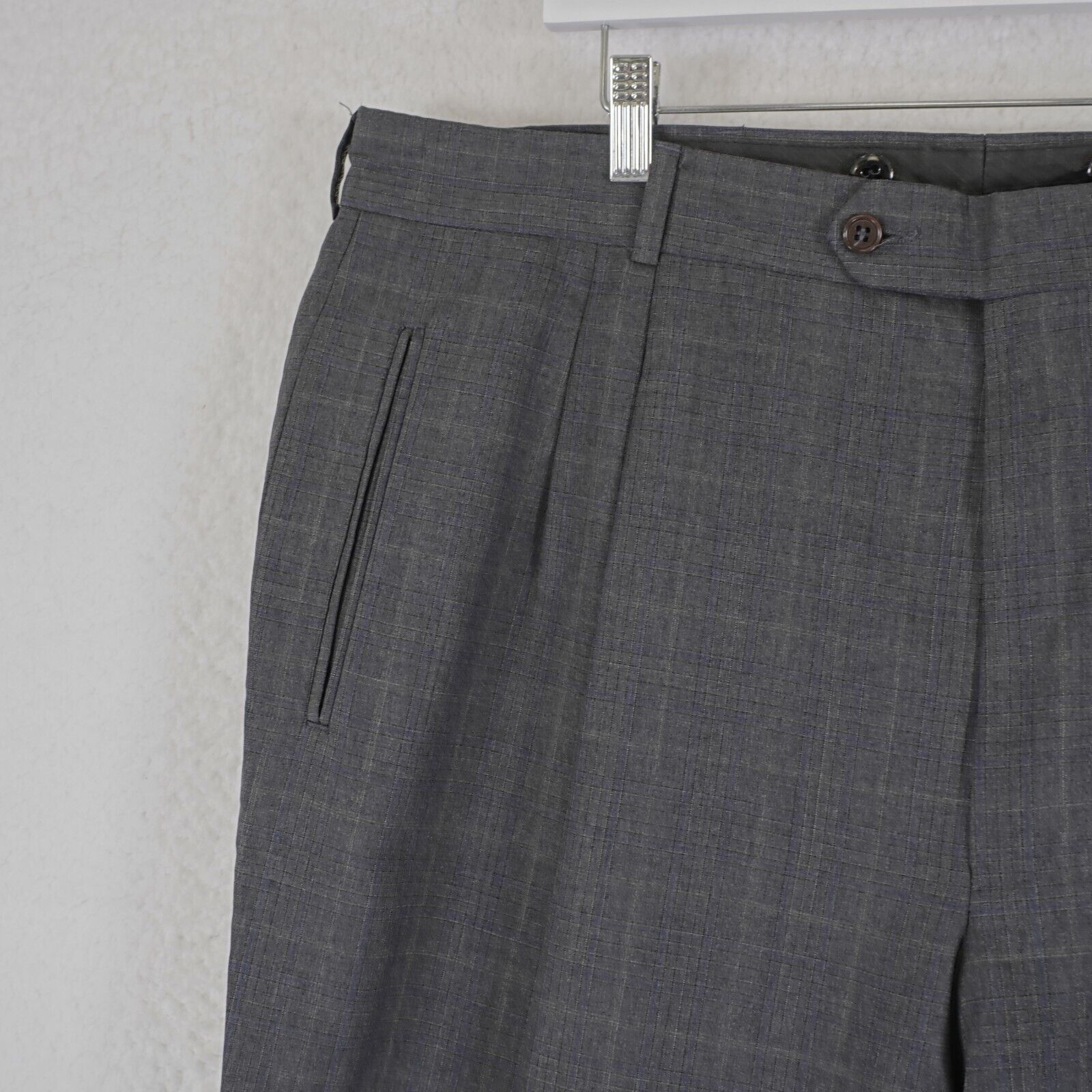 Hugo Boss Hugo Boss Celcius / Omega Wool Gray Blue Tan Check Windowpan Size 42R - 3 Thumbnail