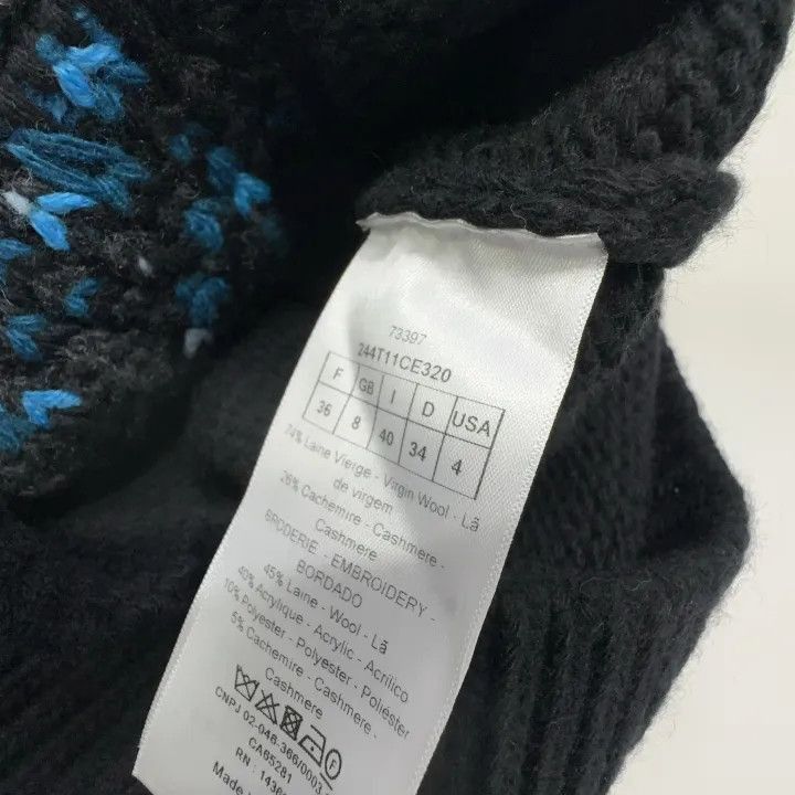 Other Dior Black Knitted Zodiac Pattern Vest 0079-2507 Size S / US 4 / IT 40 - 4 Thumbnail