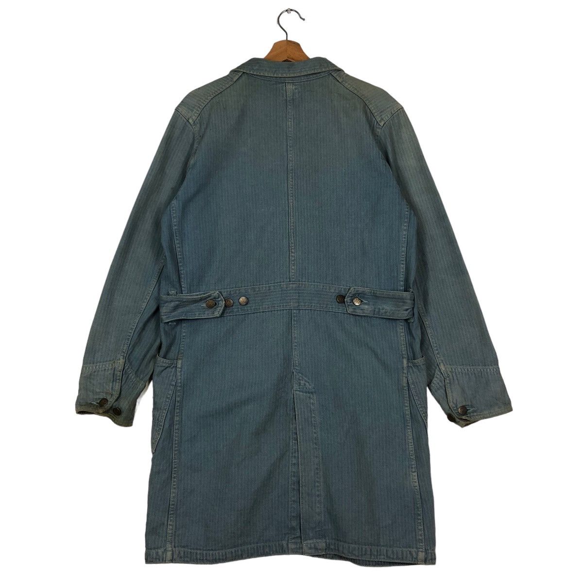 Japanese Brand 🔥Vtg Long Jacket Denim Union Made Lee USA Size US M / EU 48-50 / 2 - 8 Thumbnail