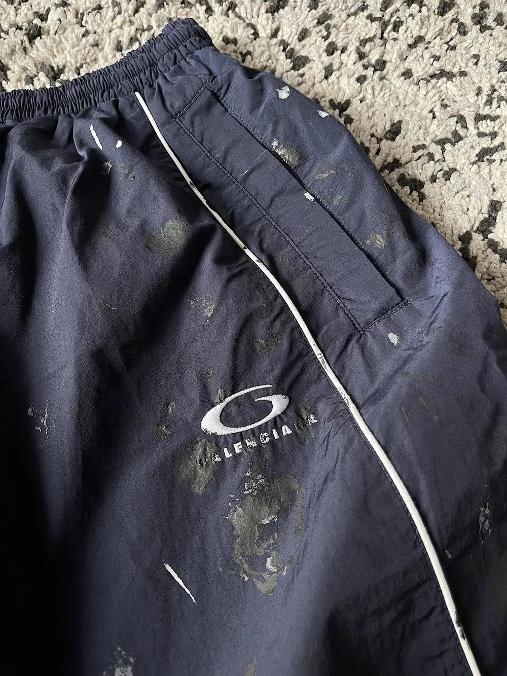 Balenciaga New Spring 26 Painter Splatter Baggy Track Pant Size US 32 / EU 48 - 2 Thumbnail
