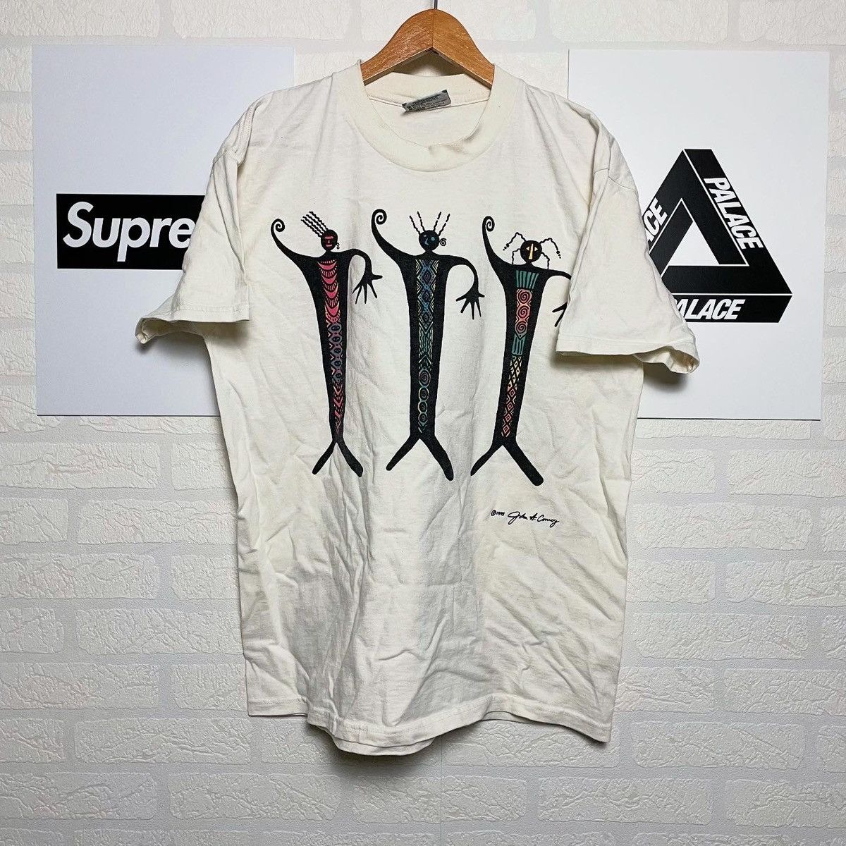 Vintage T-shirt Designer Artist White Cream Vintage 90s Lee Size US L / EU 52-54 / 3 - 1 Thumbnail