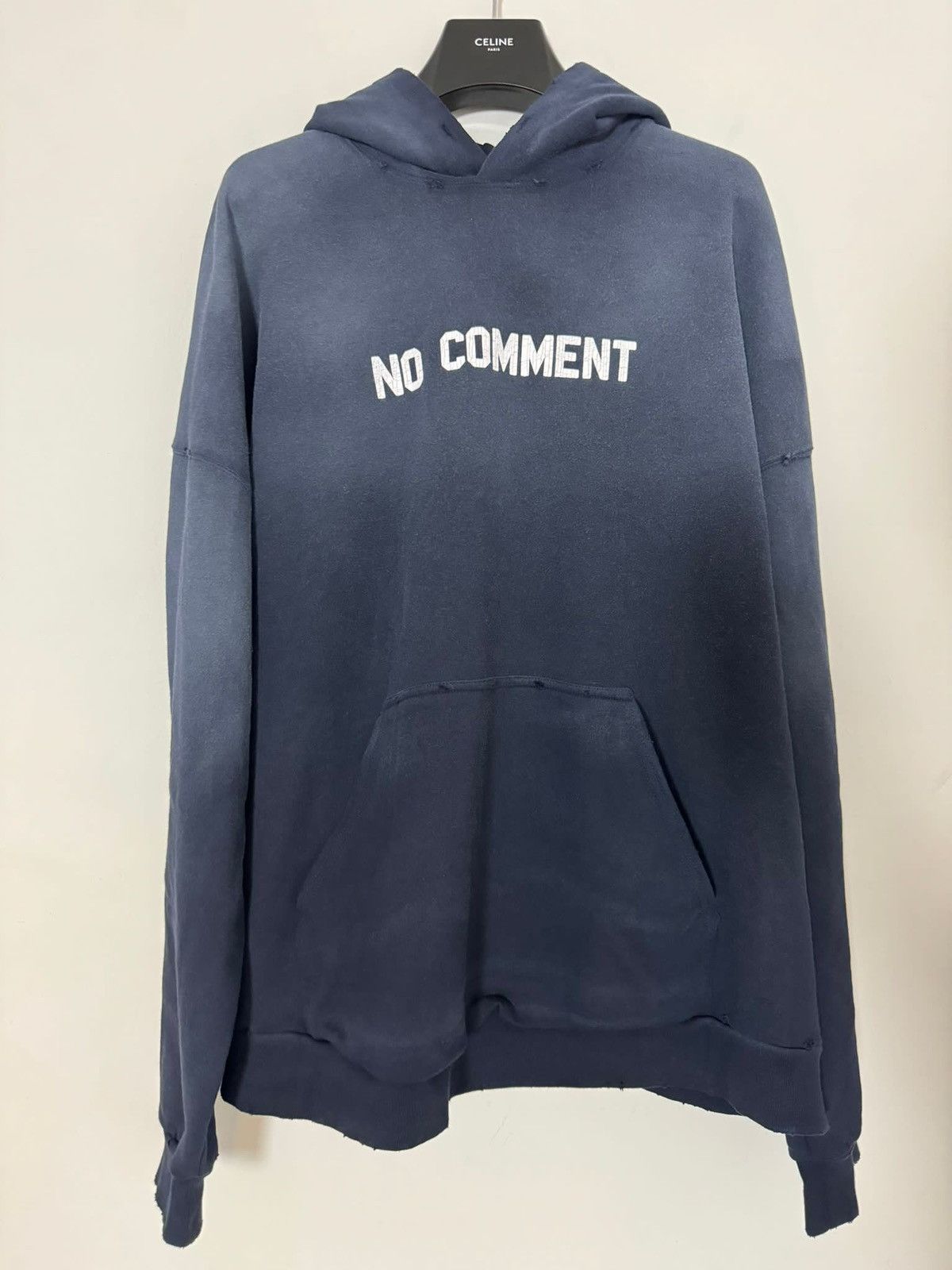 Balenciaga FW21 - NO COMMENT - Heavy Oversize Hoodie Runway Royal Blue Size US L / EU 52-54 / 3 - 11 Thumbnail