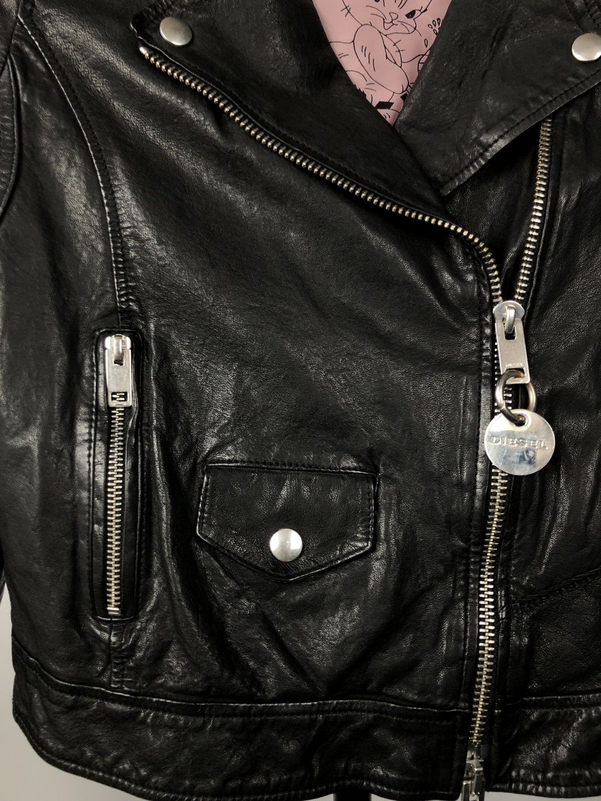 Diesel × Vintage Vintage Diesel Balfern Leather Biker Jackets Japan Size M / US 6-8 / IT 42-44 - 2 Thumbnail