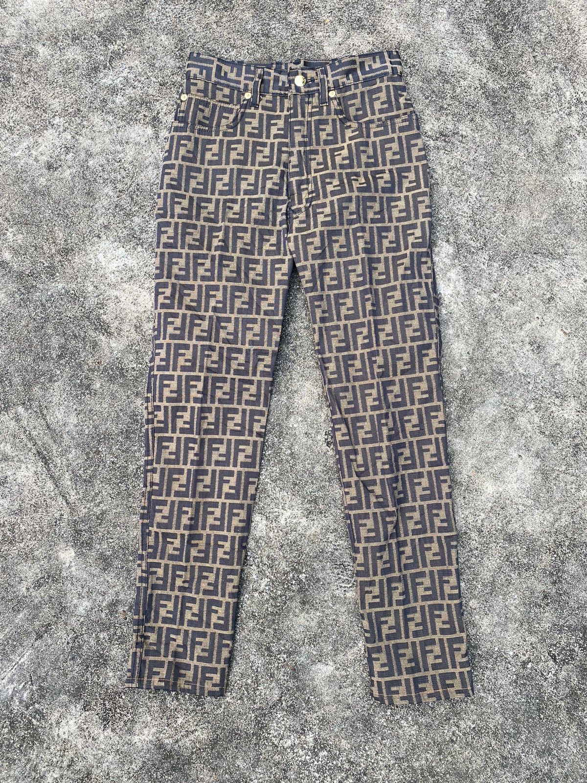 💸BINDINGOFFER💸Vintage Fendi Zucca Monogram Pants