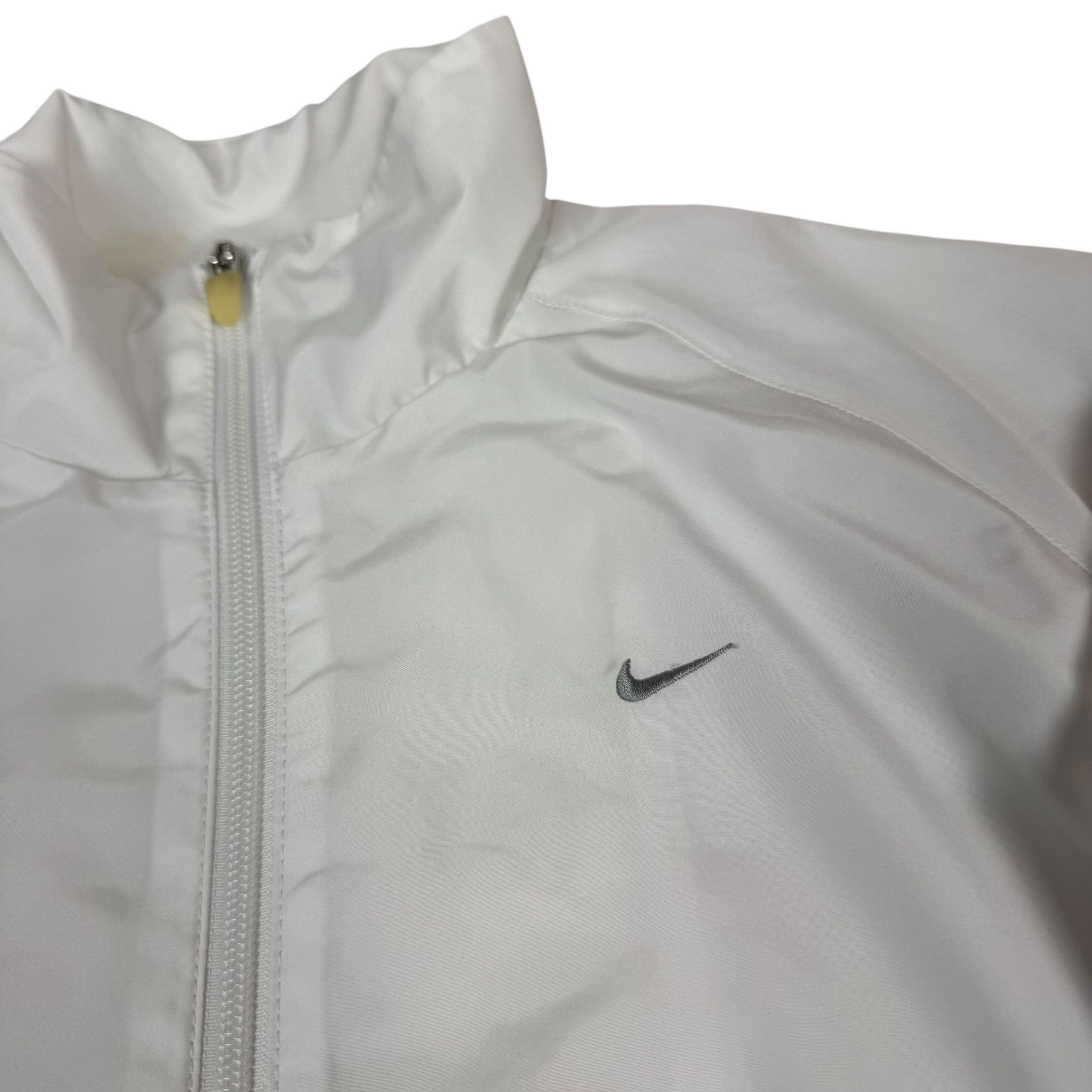 Nike × Vintage Nike Dri-Fit Womens White Full Zip Windbreaker Jacket Medium Size M / US 6-8 / IT 42-44 - 3 Thumbnail
