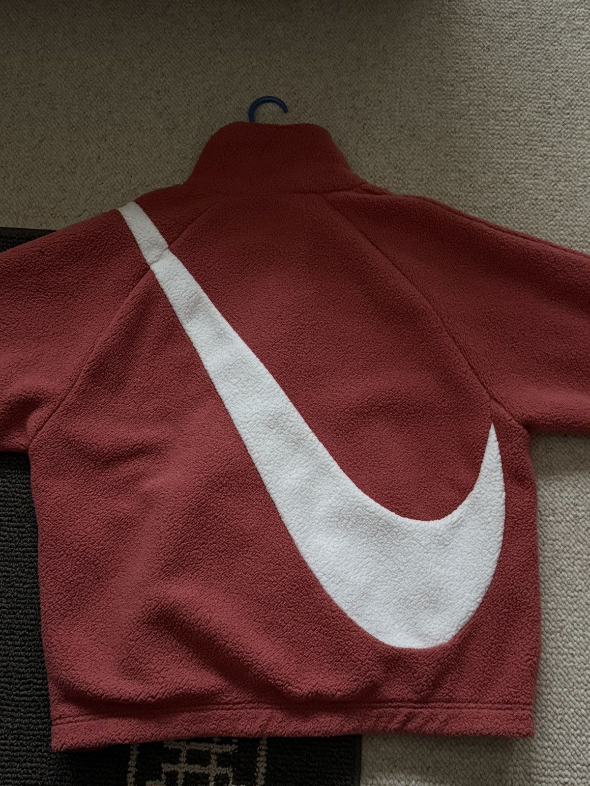 Nike Pink NIKE Sportswear Swoosh Reversible Faux Shearling Jacket Size XL / US 12-14 / IT 48-50 - 4 Thumbnail