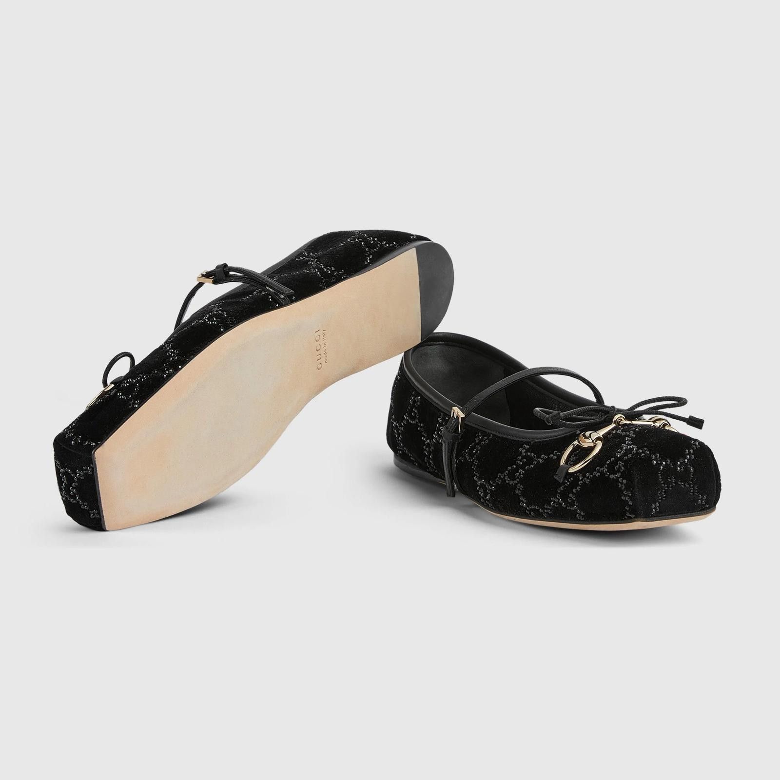 Gucci Gucci Horsebit GG Crystal Flats Size US 7.5 / IT 37.5 - 4 Thumbnail