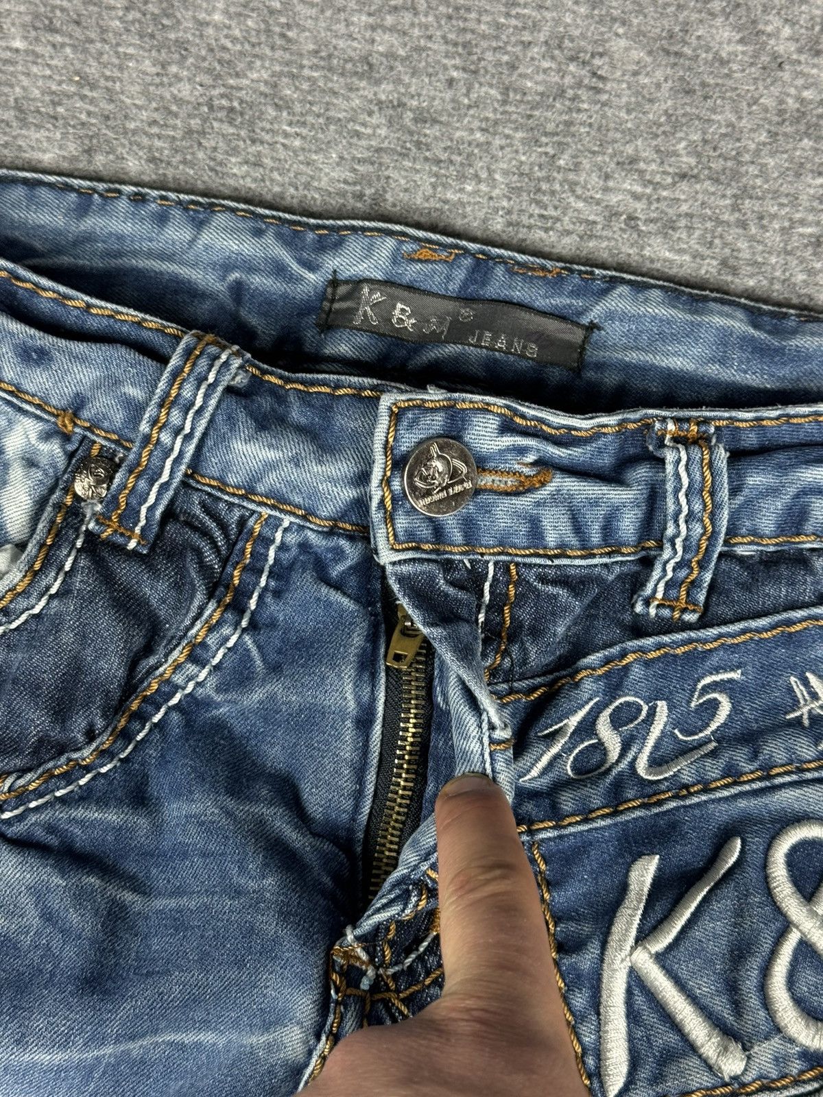 Japanese Brand Vintage Japanese brand Baggy denim y2k Size US 29 - 4 Thumbnail