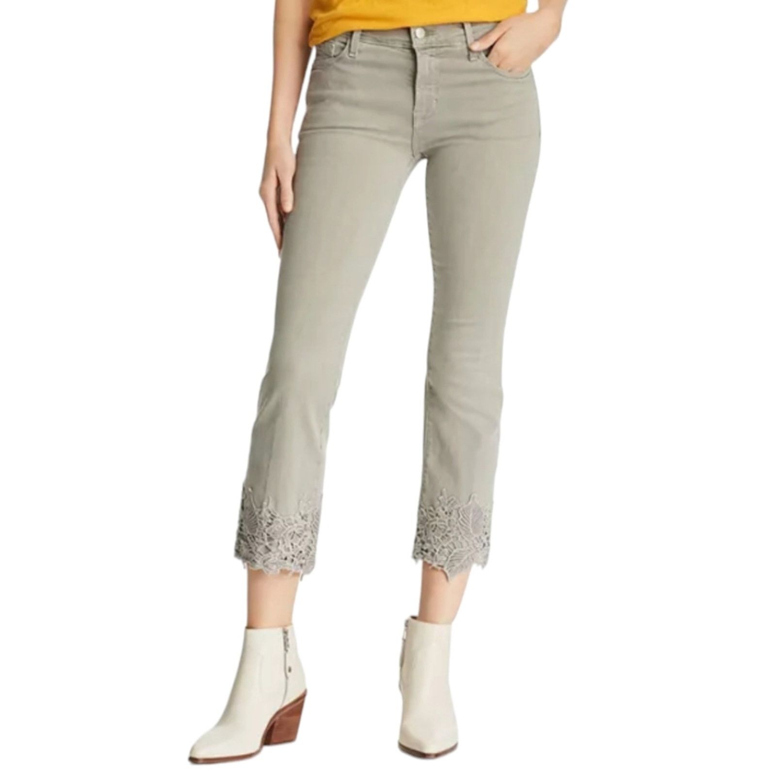 J Brand J Brand Selena Crop Bootcut Jeans in Faded Gibson 31 Size 31" - 2 Thumbnail