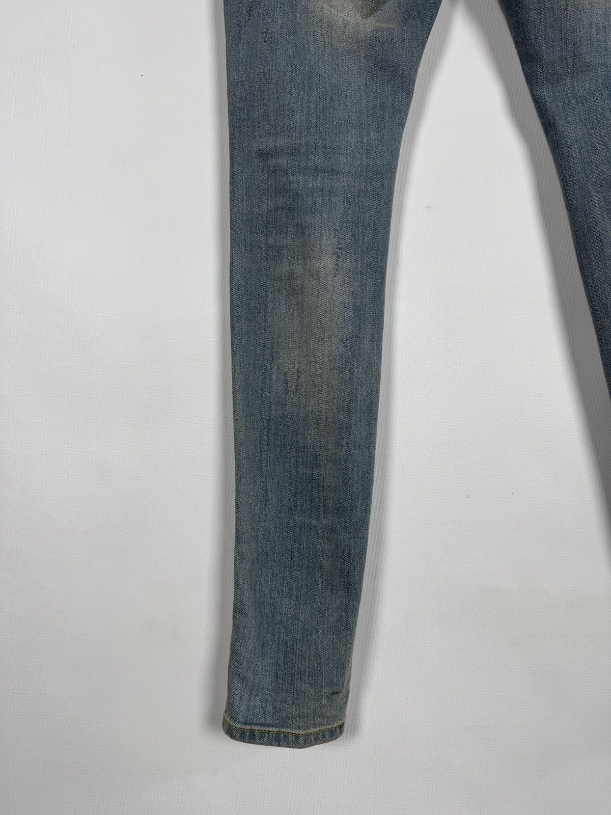 Represent Clo. Represent Destroyer Indigo Skinny Jeans Distressed Denim 30 Size US 30 / EU 46 - 15 Thumbnail