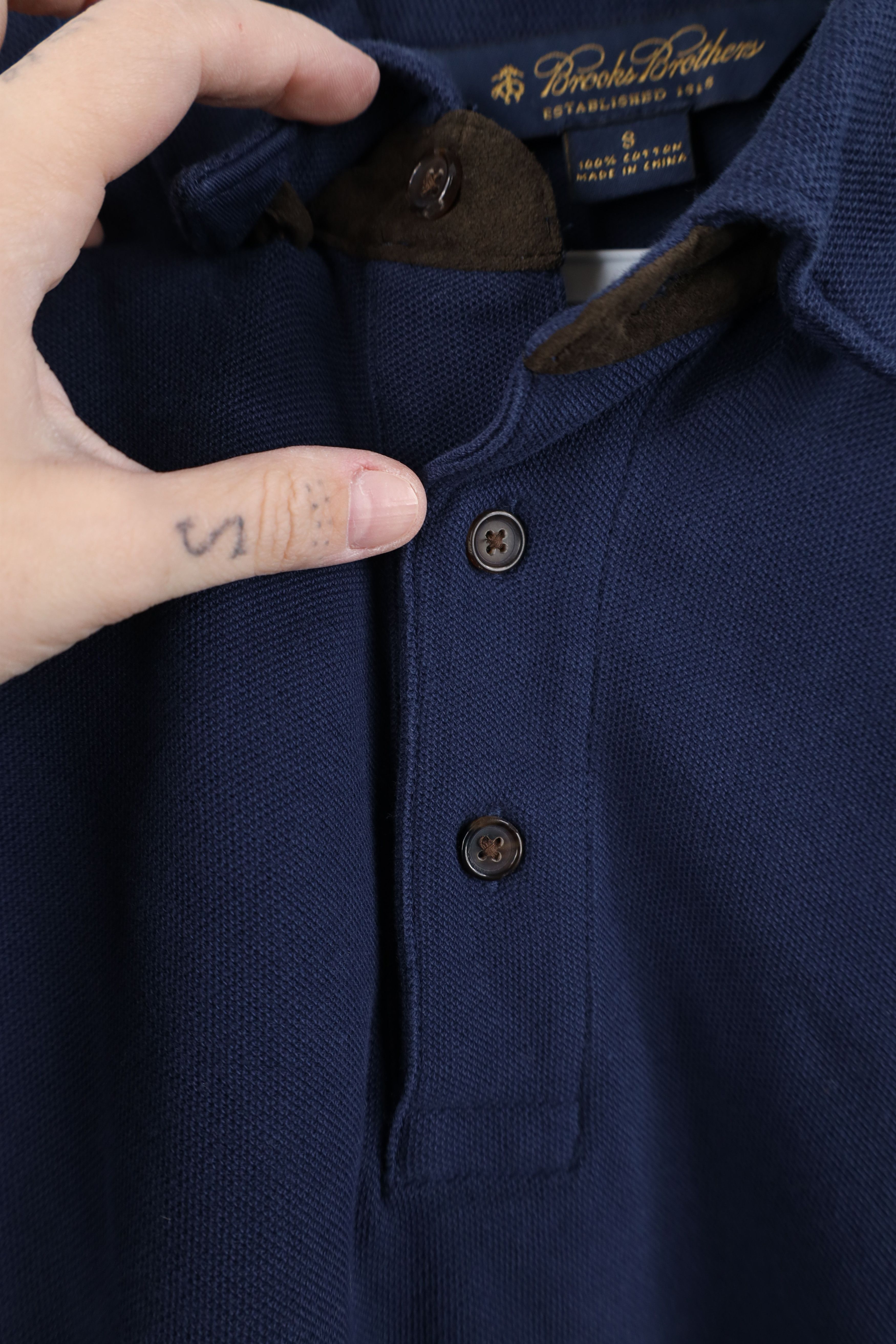 Brooks Brothers Vintage Brooks Brothers Patch Long Sleeve Rugby Polo Blue Size US S / EU 44-46 / 1 - 7 Thumbnail