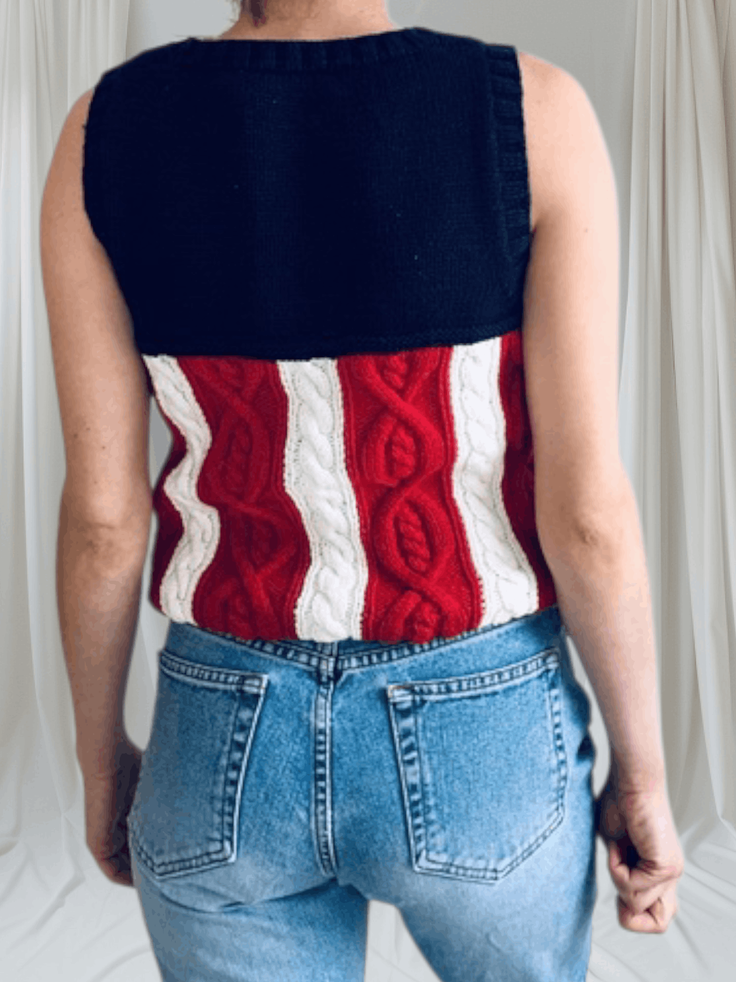 Tommy Hilfiger Vintage Tommy Hilfiger Cable Knit American Sweater Vest Size M / US 6-8 / IT 42-44 - 3 Thumbnail