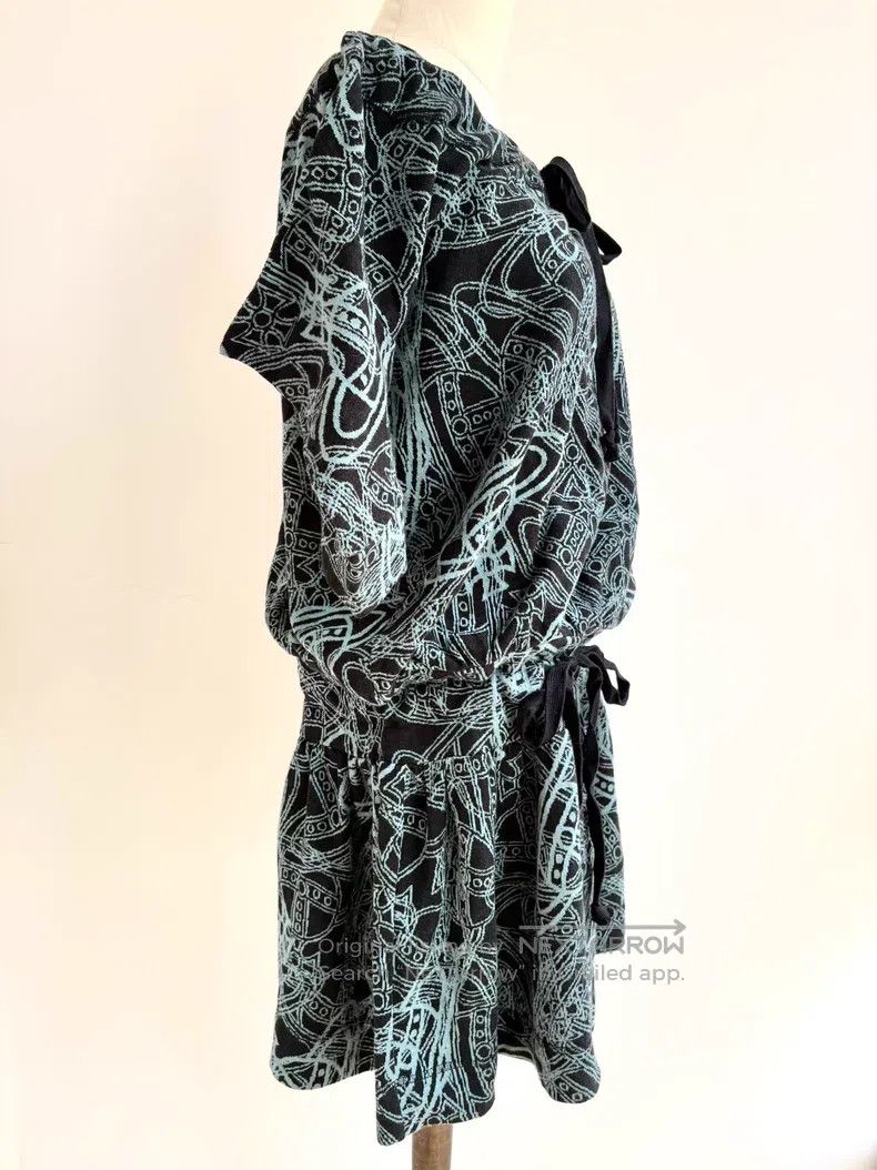 Vivienne Westwood Vivienne Westwood Black Green Big Saturn Printed Asymmetri Size L / US 10 / IT 46 - 4 Thumbnail
