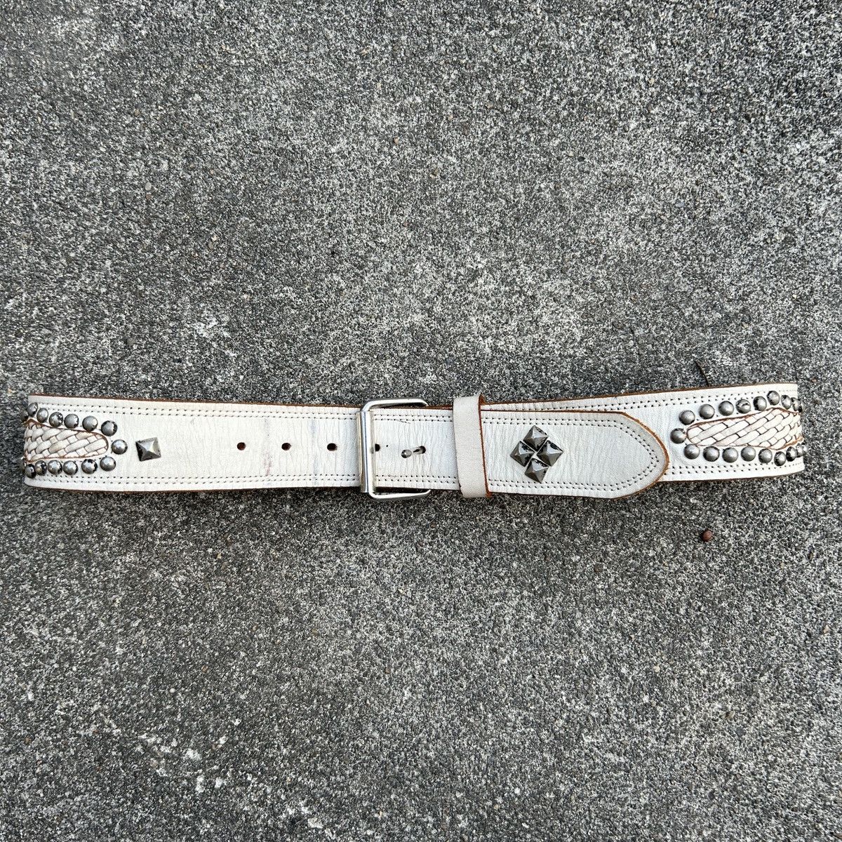 Vintage Vintage studded leather belt (Kapital Style) Size ONE SIZE - 1 Thumbnail