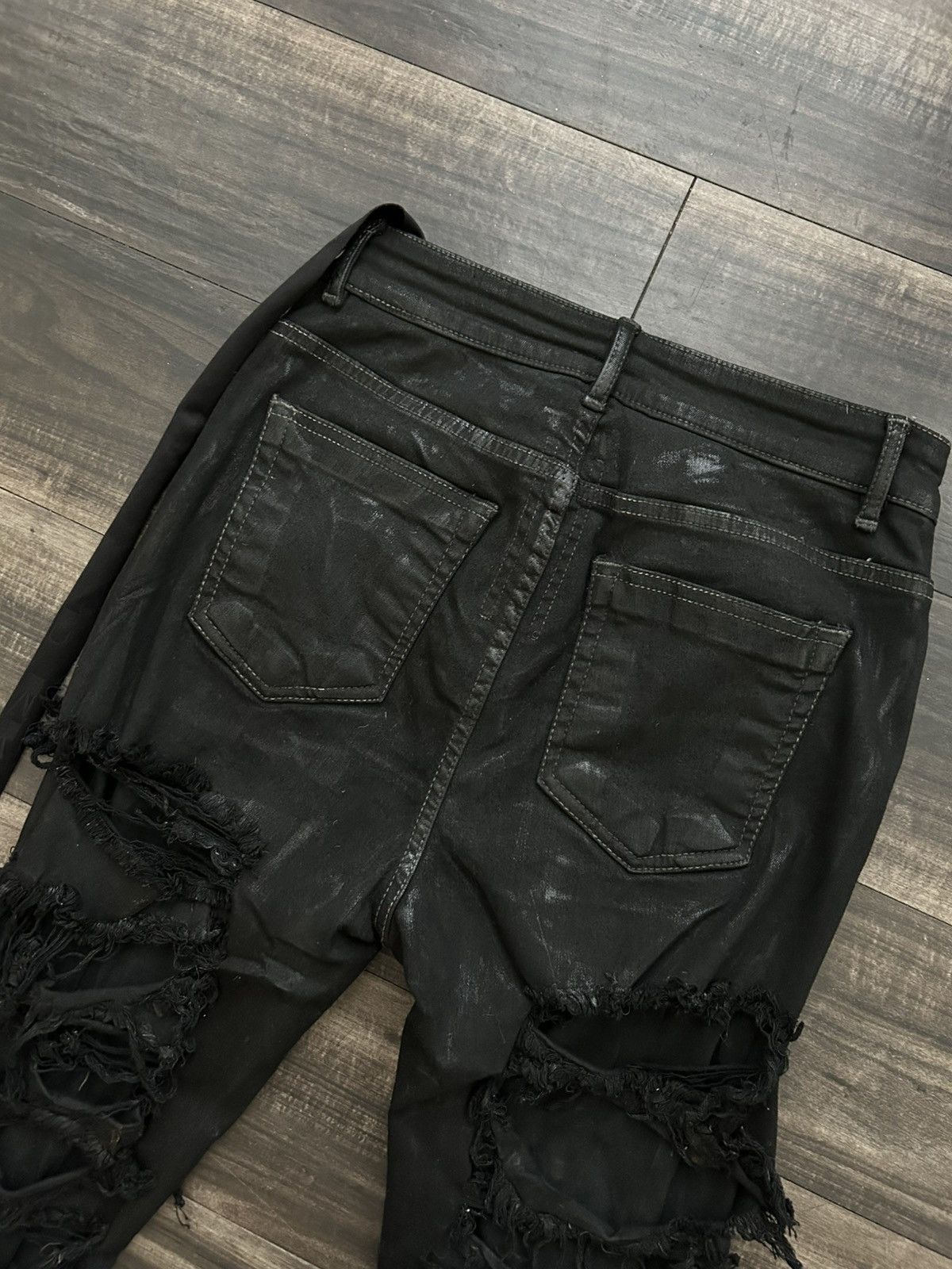 Rick Owens Drkshdw RICK OWENS DRKSHDW Slashed Detroit Cut Jeans Size US 27 - 6 Thumbnail
