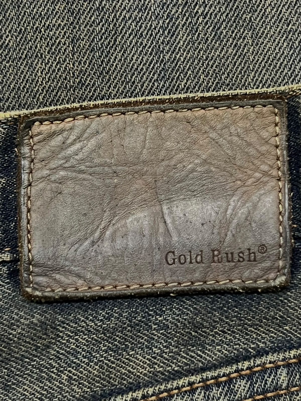 Japanese Brand Baggy Vintage Gold Rush - Faded Mud Wash Jeans Size US 32 / EU 48 - 11 Thumbnail