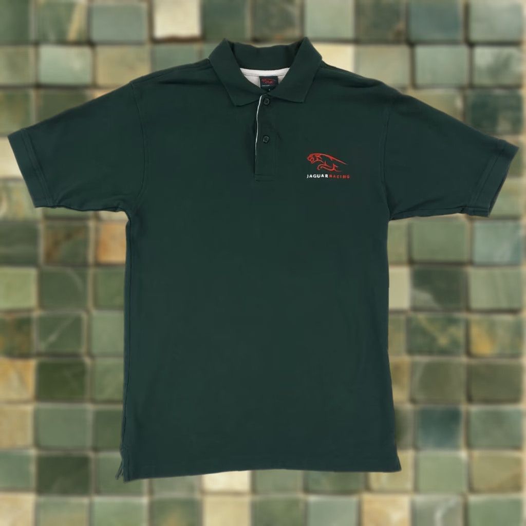 Vintage Jaguar Racing Green Polo Shirt Short Sleeve Embroidered Mens S Size US S / EU 44-46 / 1 - 1 Thumbnail