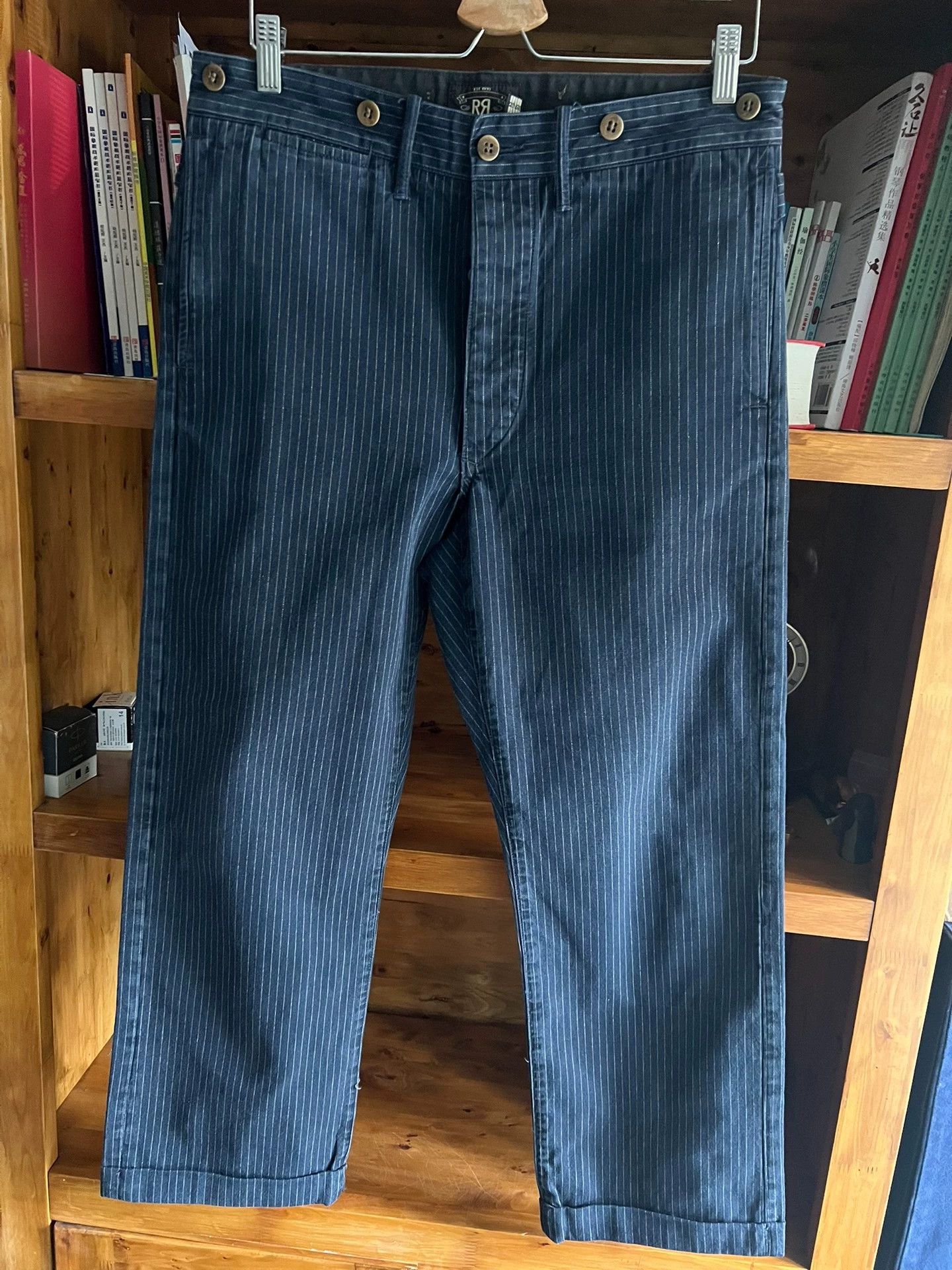RRL Ralph Lauren RRL Double RL Railroad Stripe Paris & Belt Buckle Cuffed 32 Size US 32 / EU 48 - 3 Thumbnail